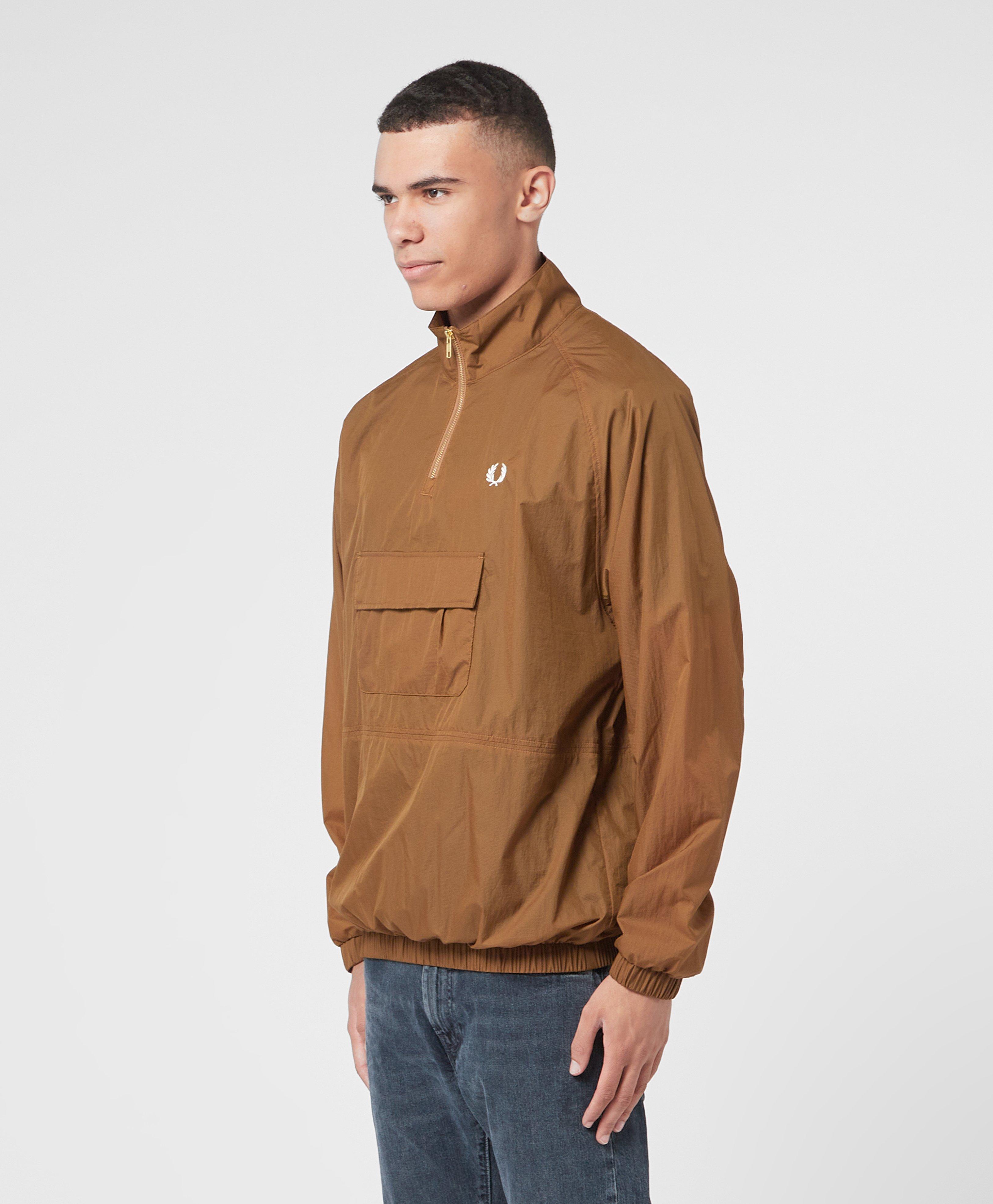 Fred Perry Synthetic Ripstop Cagoule Jacket in Brown for Men - Lyst