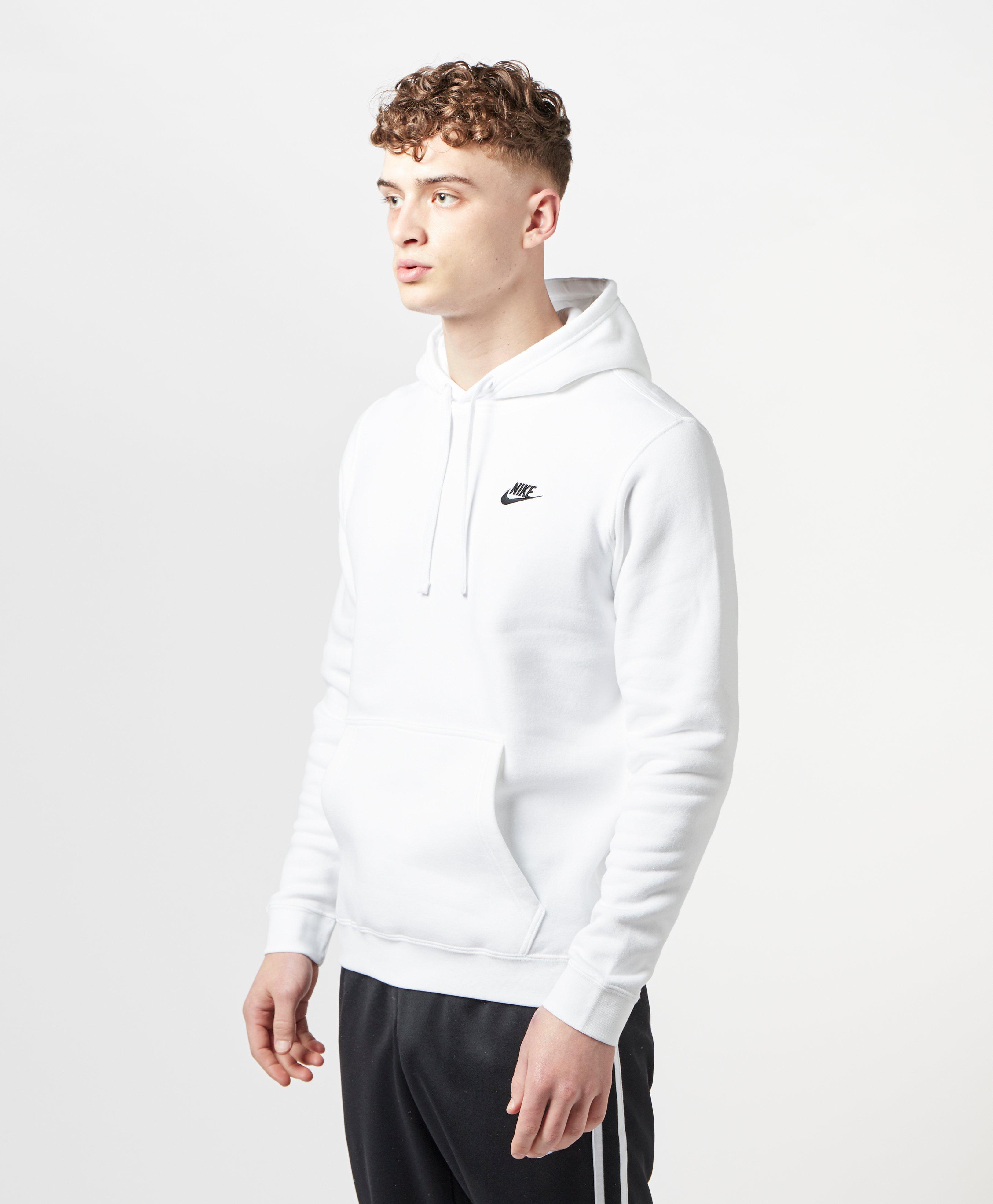 Nike Fleece Foundation Overhead Hoodie in White for Men | Lyst