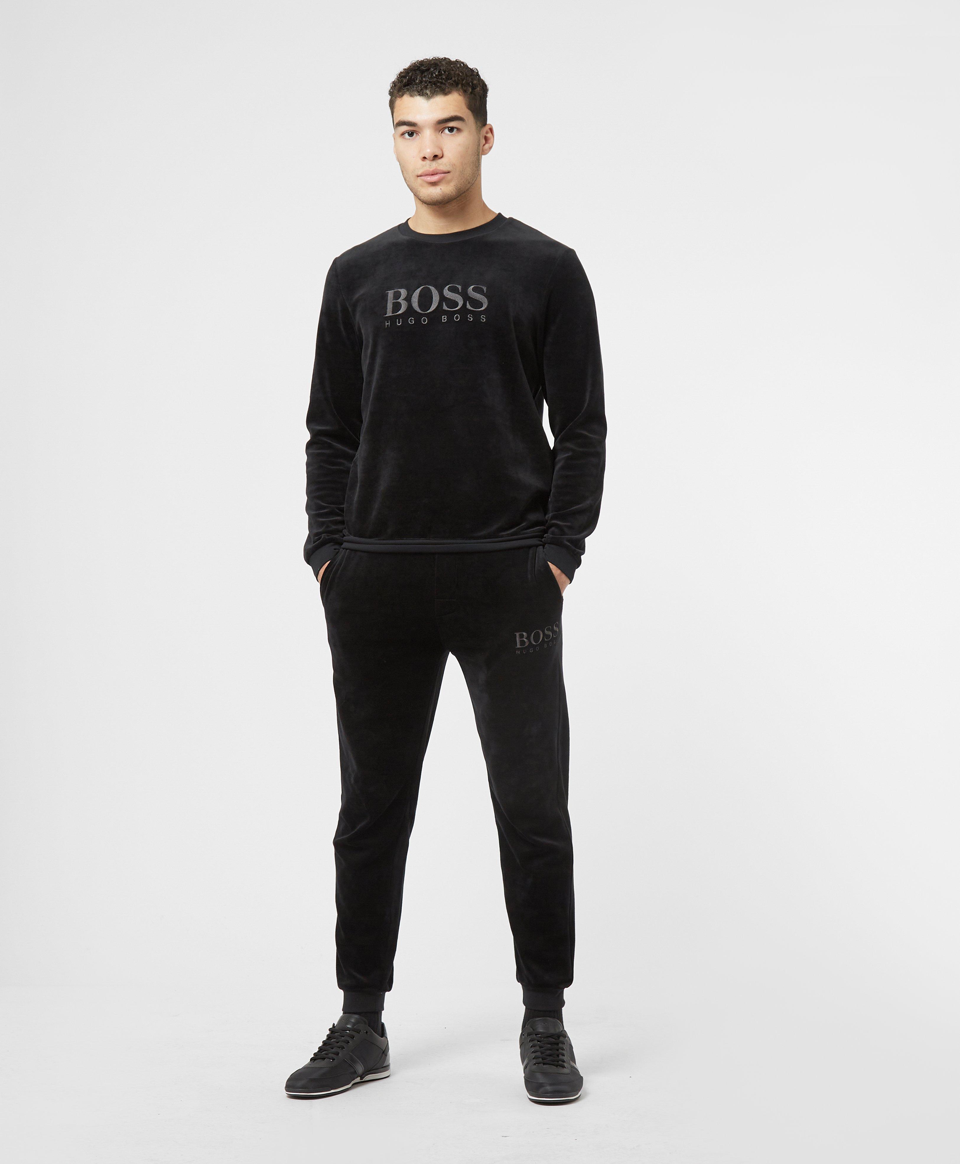 BOSS by HUGO BOSS Velour Joggers in Black for Men | Lyst