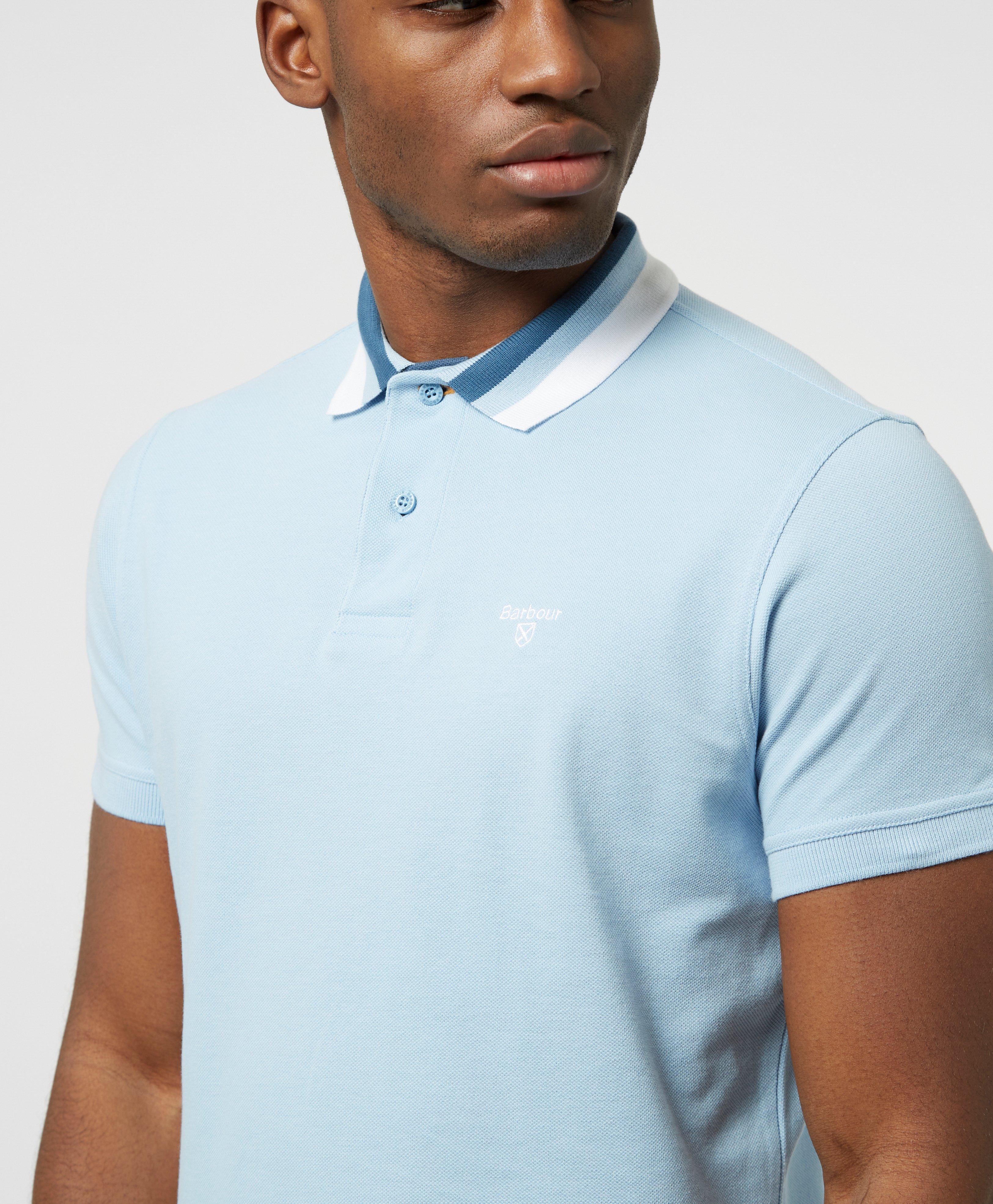 barbour polo shirt blue