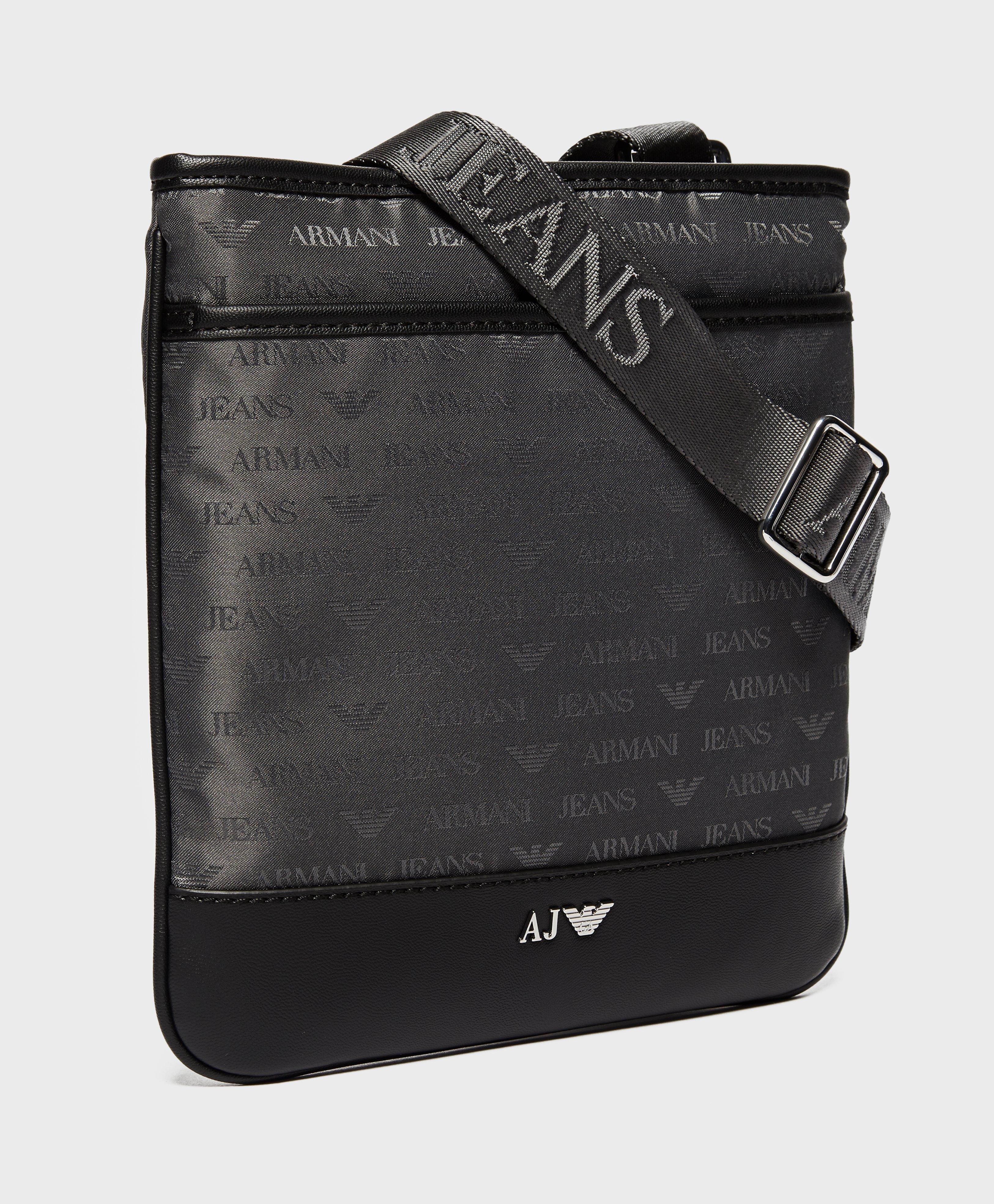 Armani Jeans Synthetic Nylon Small Item Bag in Black for Men | Lyst
