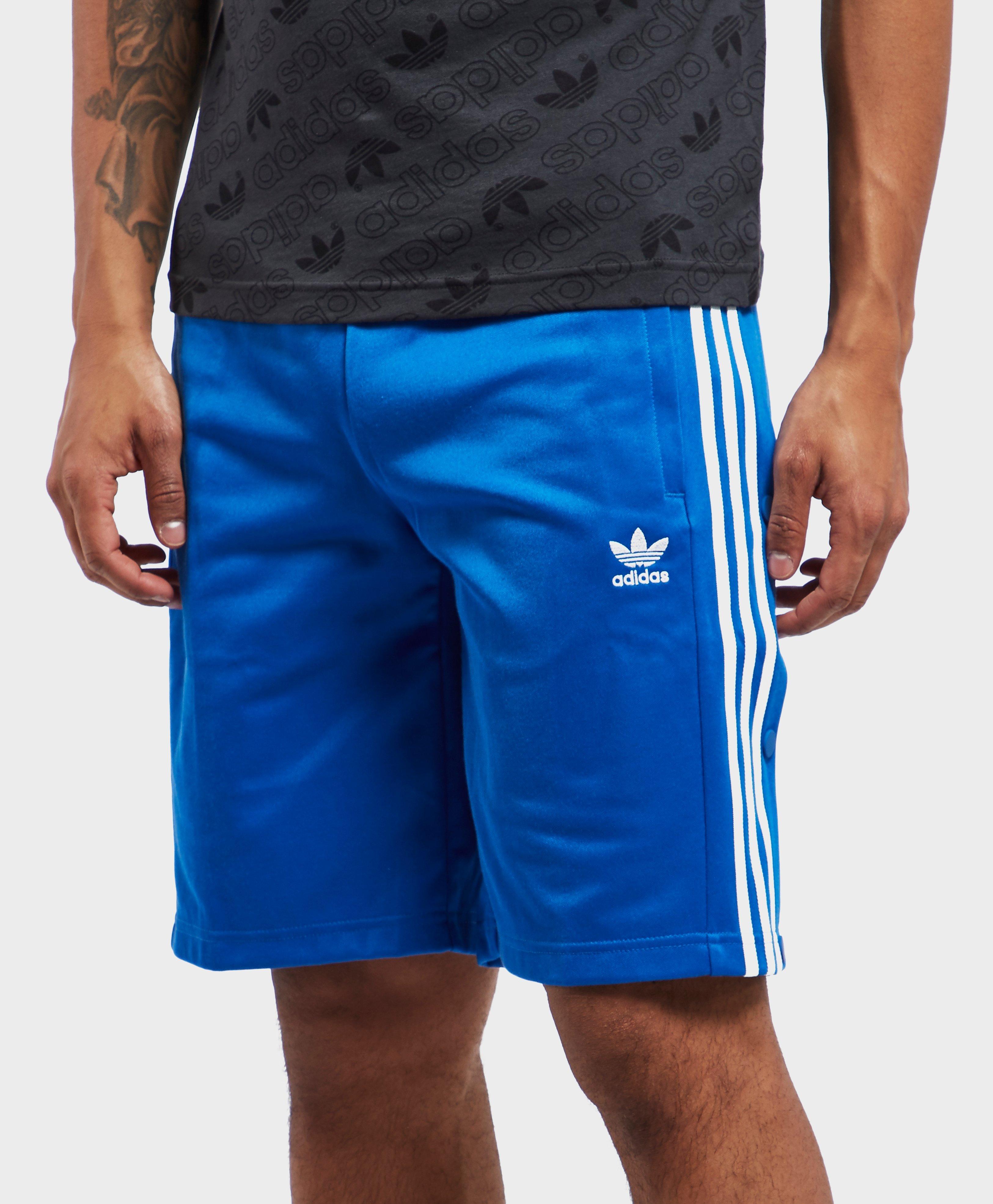 adidas Originals Cotton Snap Button Shorts in Blue for Men - Lyst