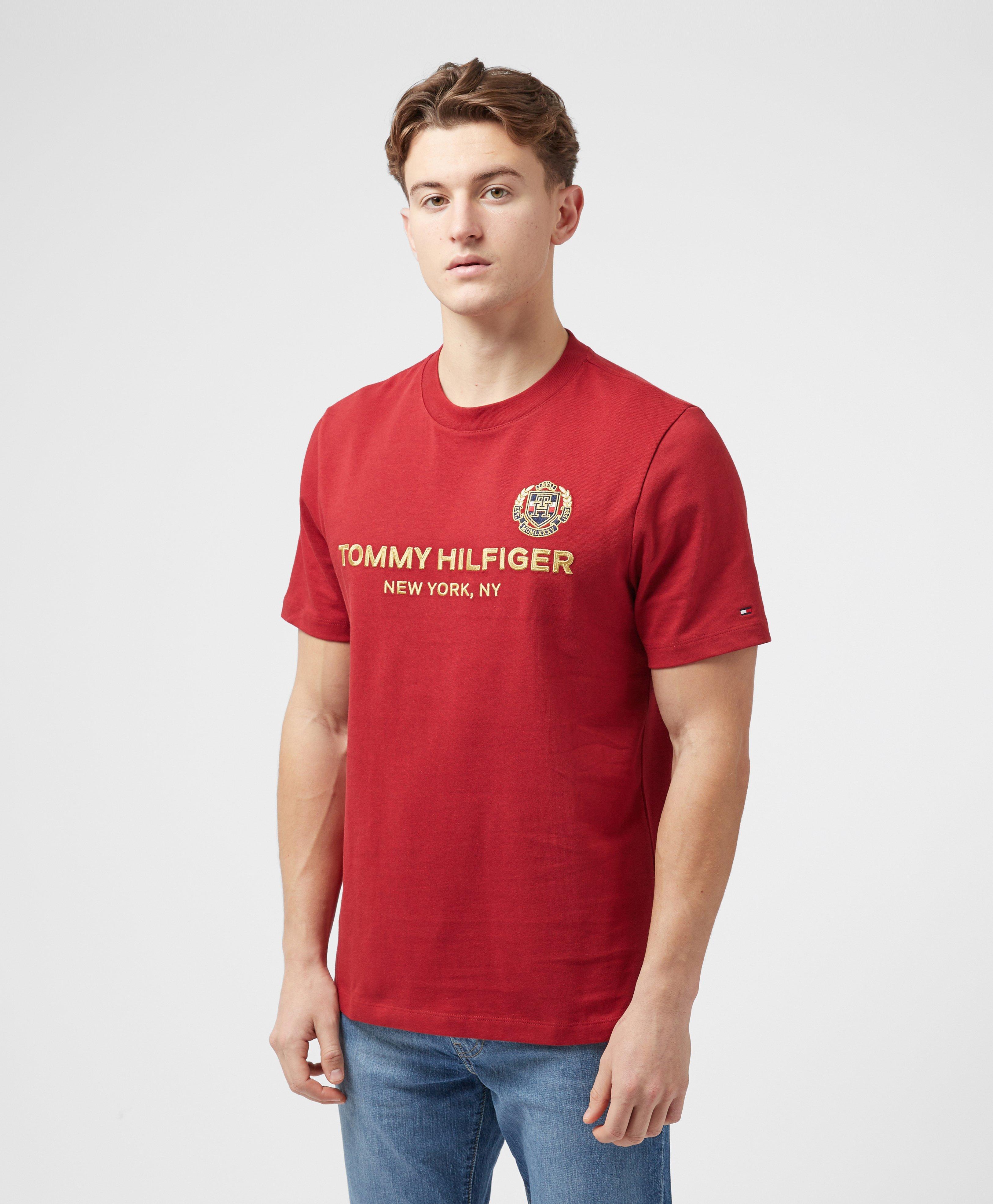 Tommy Hilfiger Stack Crest T-shirt in Red for Men | Lyst Australia