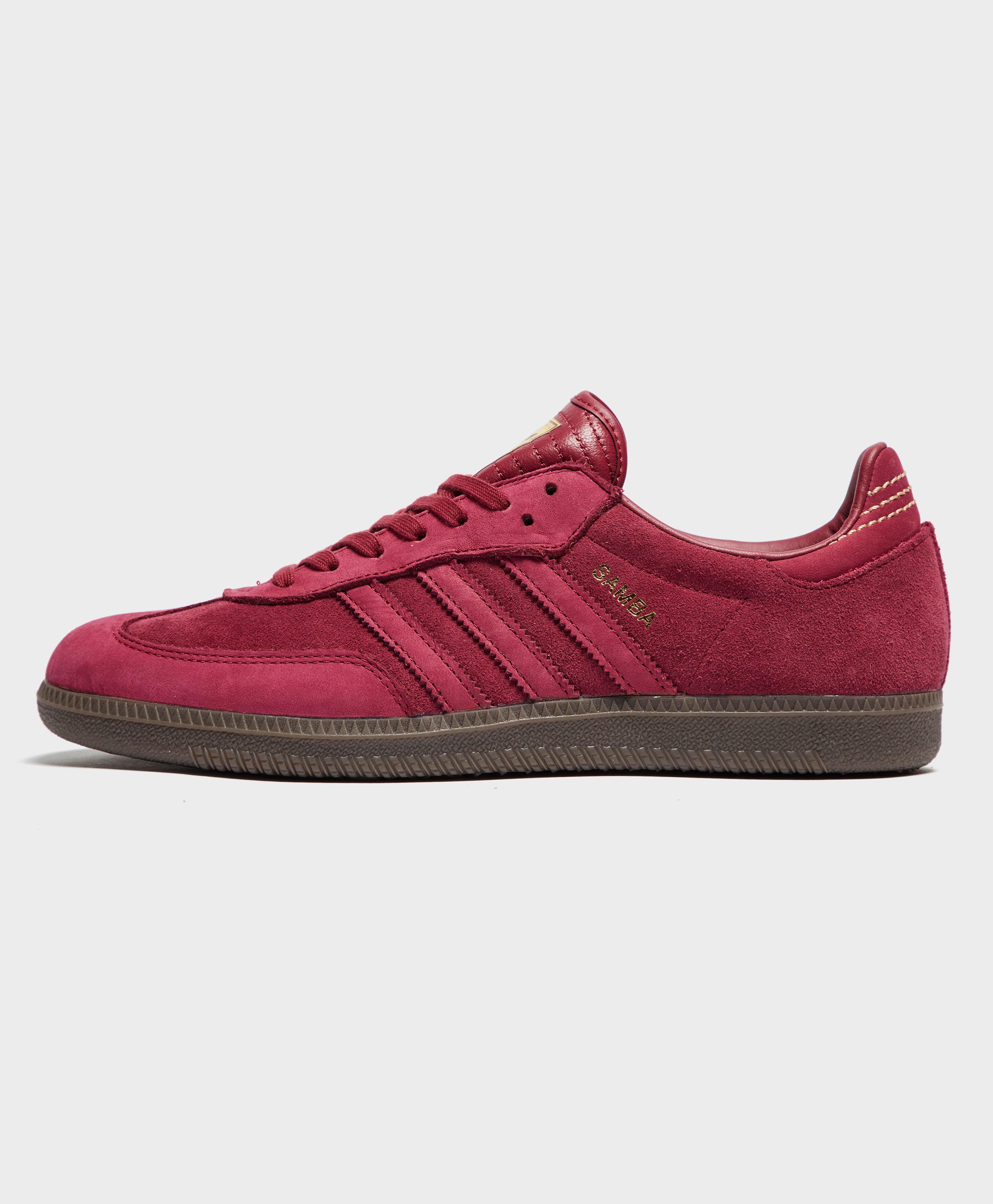 adidas Originals Suede Samba Fb Trainers Mystery Ruby/mystery Ruby/gold  Metallic in Red for Men - Lyst