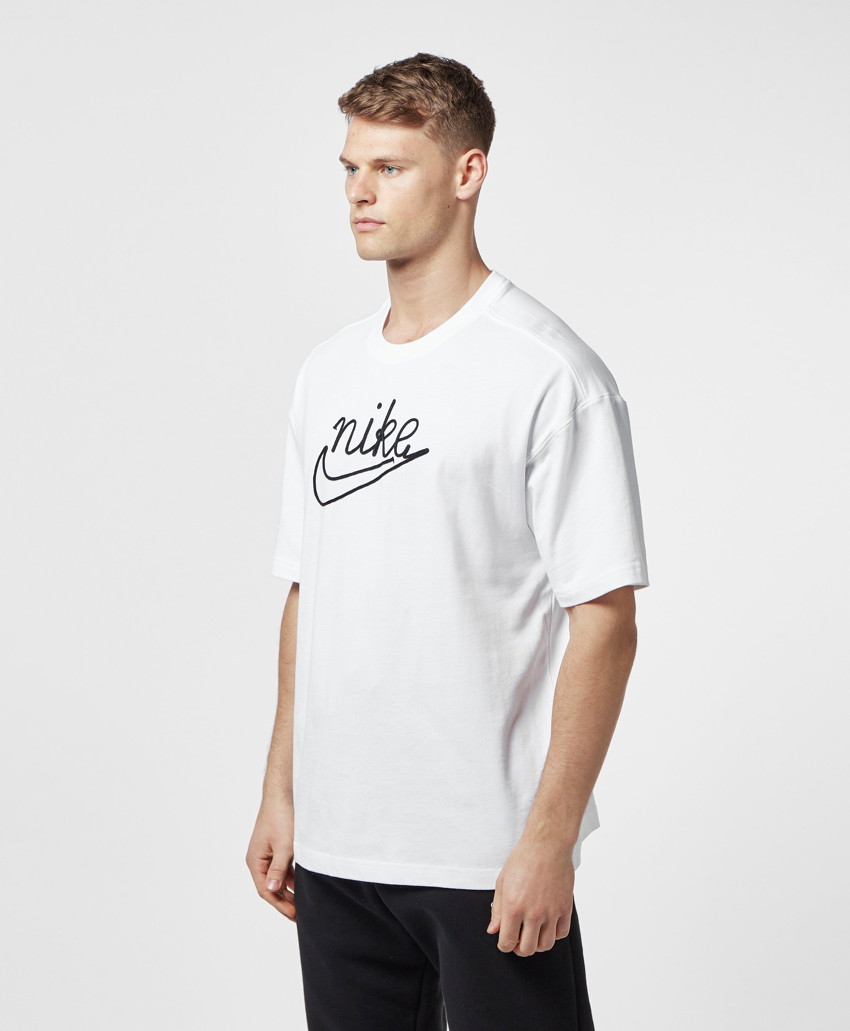 Nike Cotton Outline Short Sleeve T-shirt in White for Men - Lyst