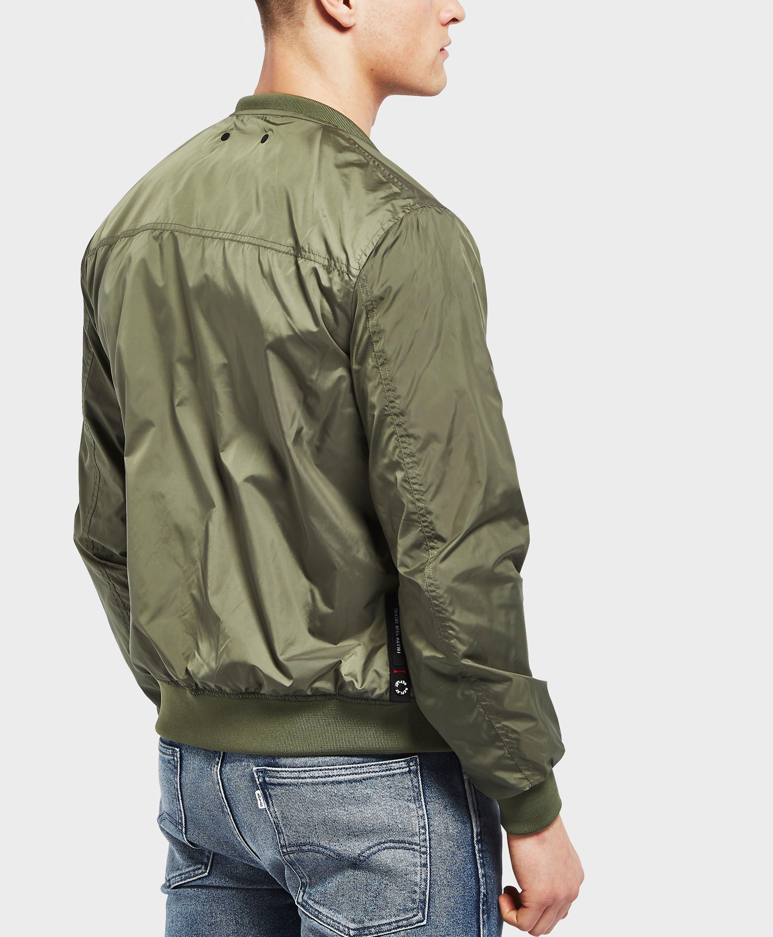 replay bomber jacket green