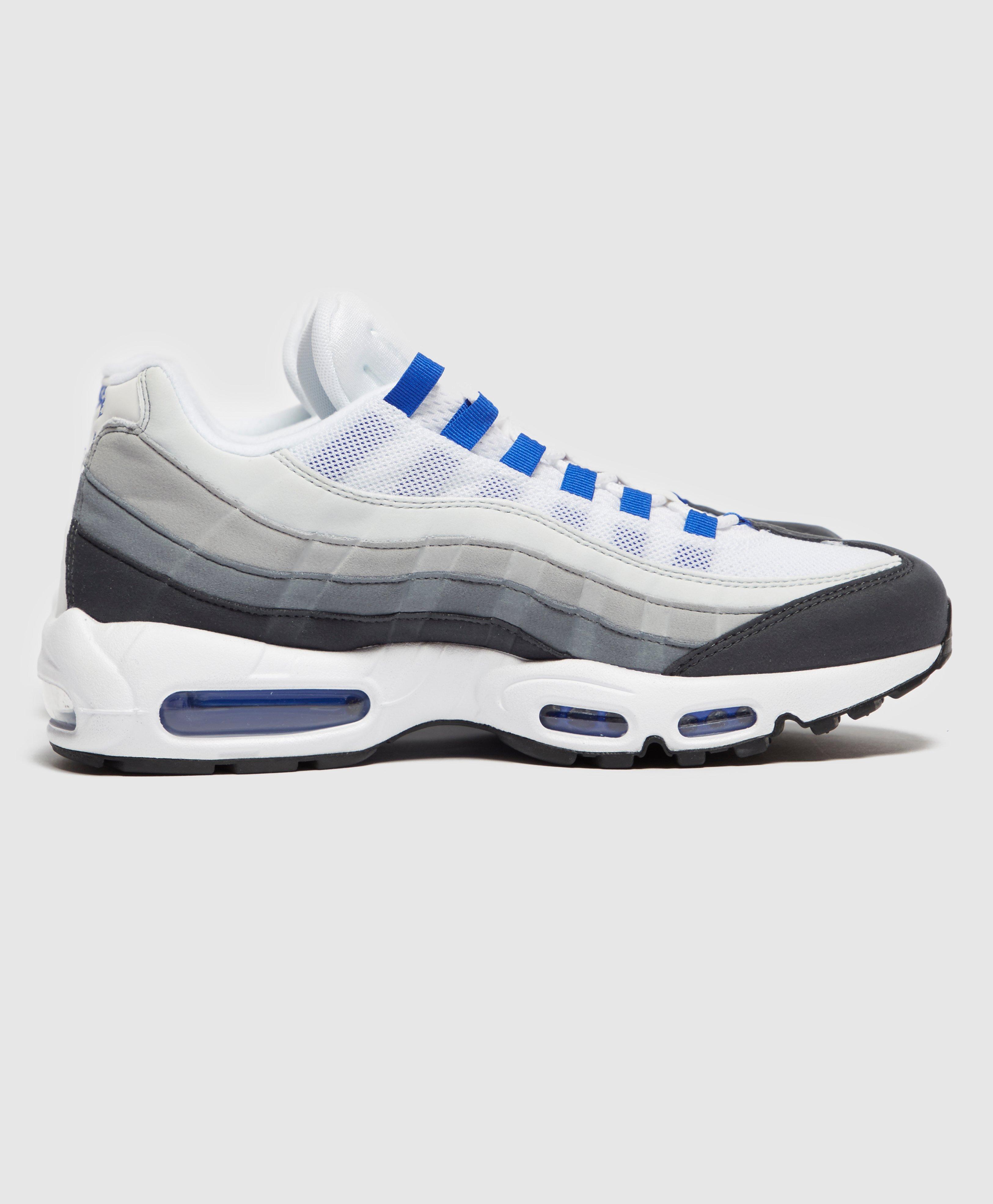 Nike Leather Air Max 95 In White Blue For Men Lyst