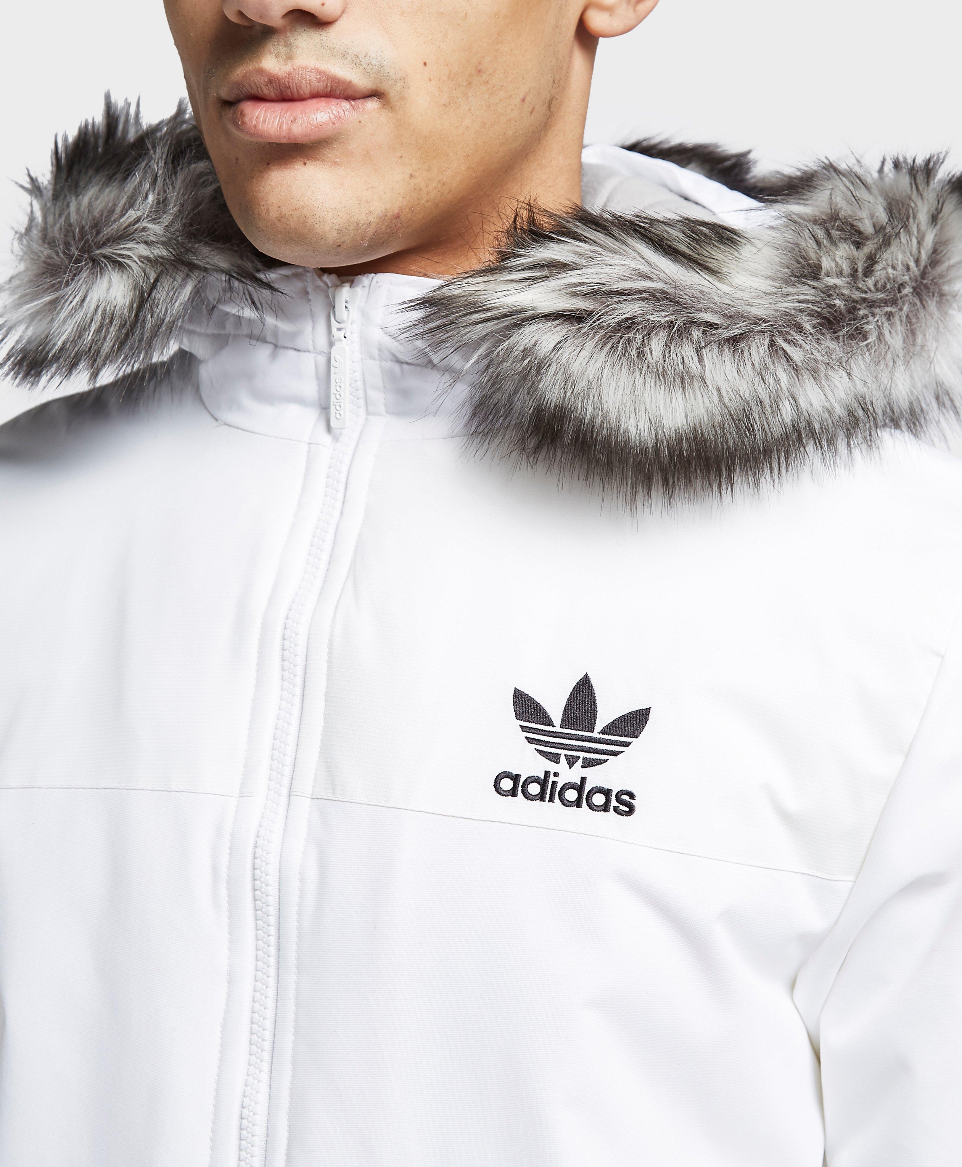 adidas originals trefoil fur parka jacket