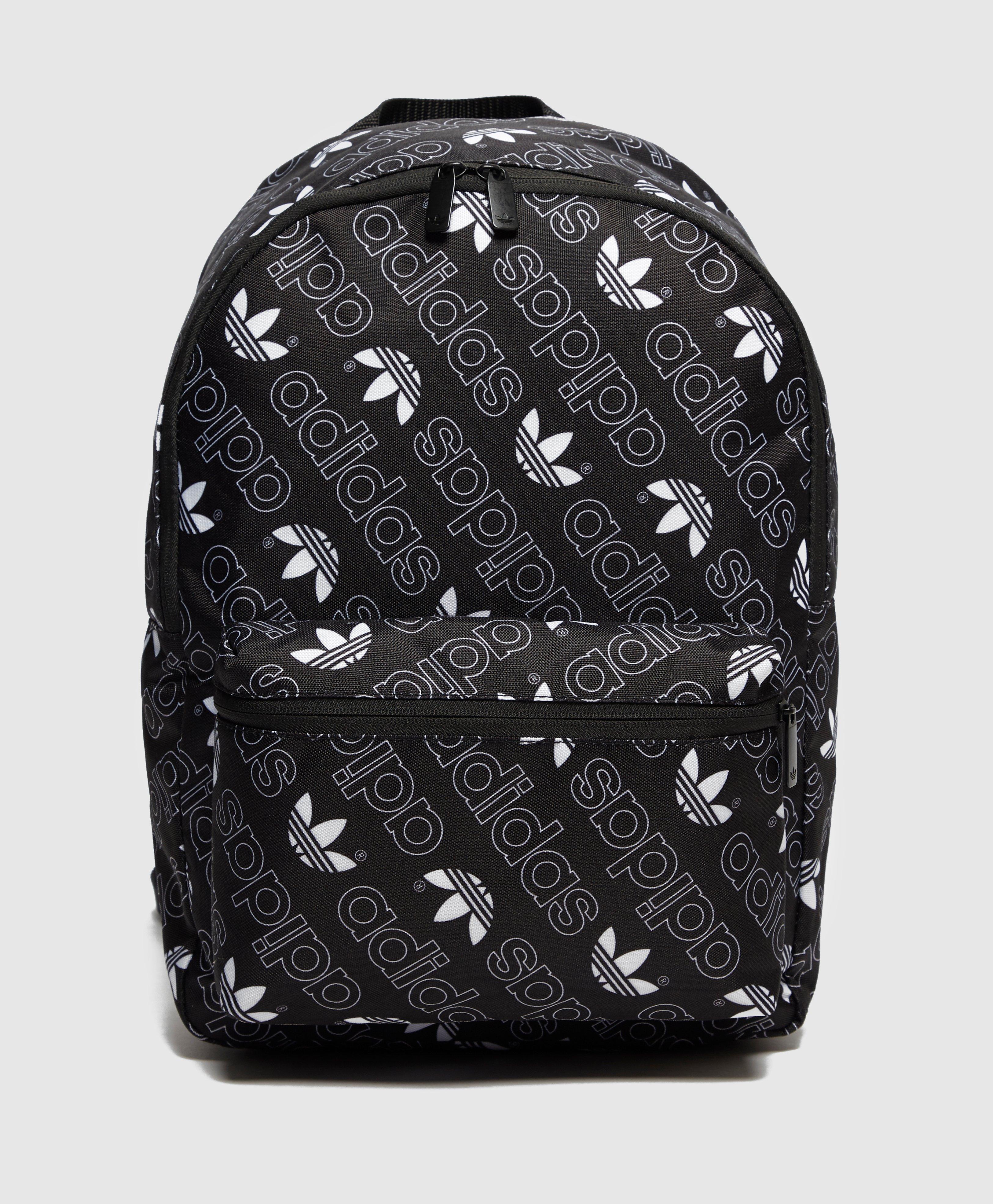 adidas Originals Synthetic All Over Print Logo Backpack in Black for Men -  Lyst