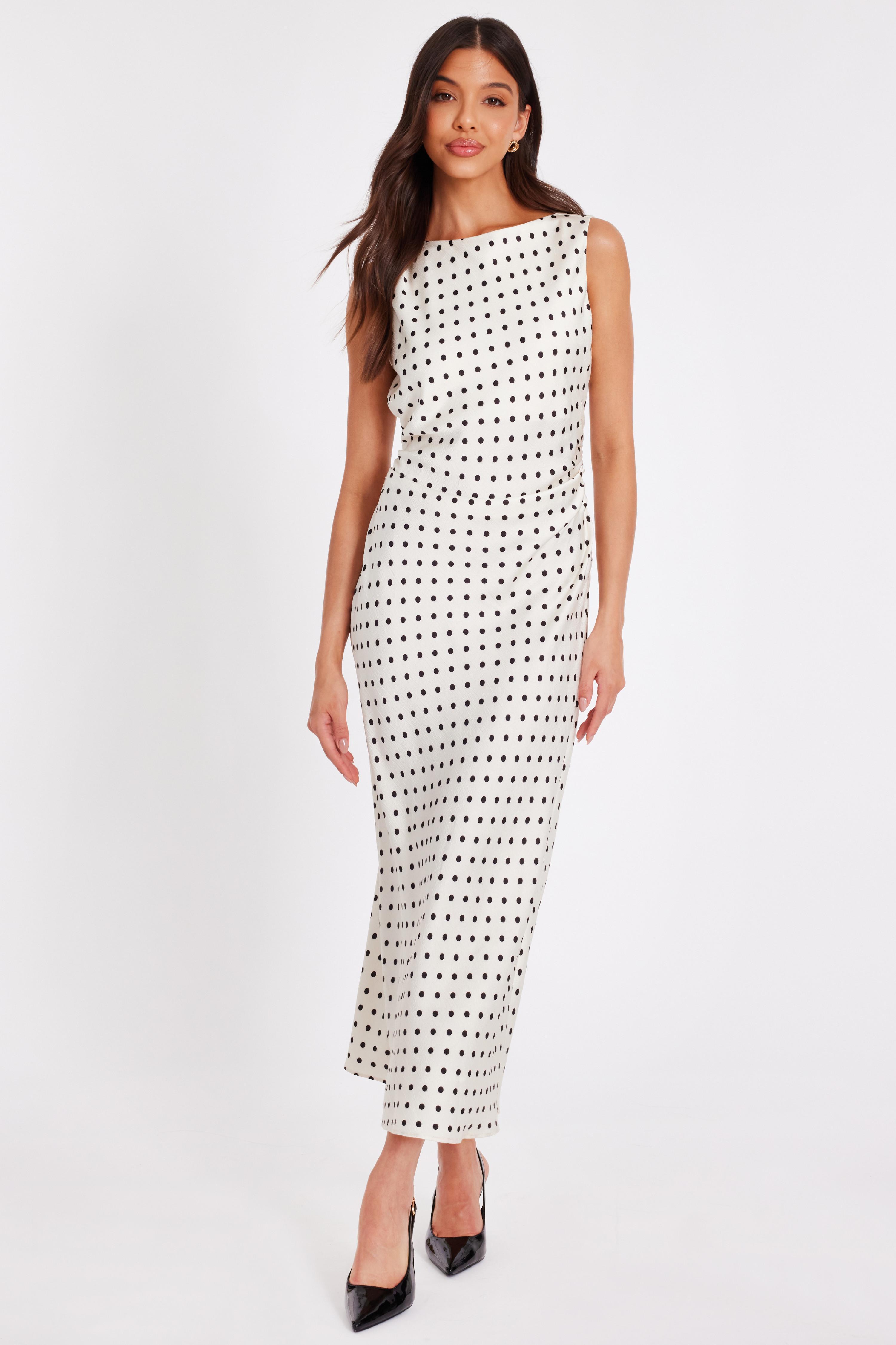 Polka Dot Black And White Dress Quiz Quiz Black Curve Polka Dot
