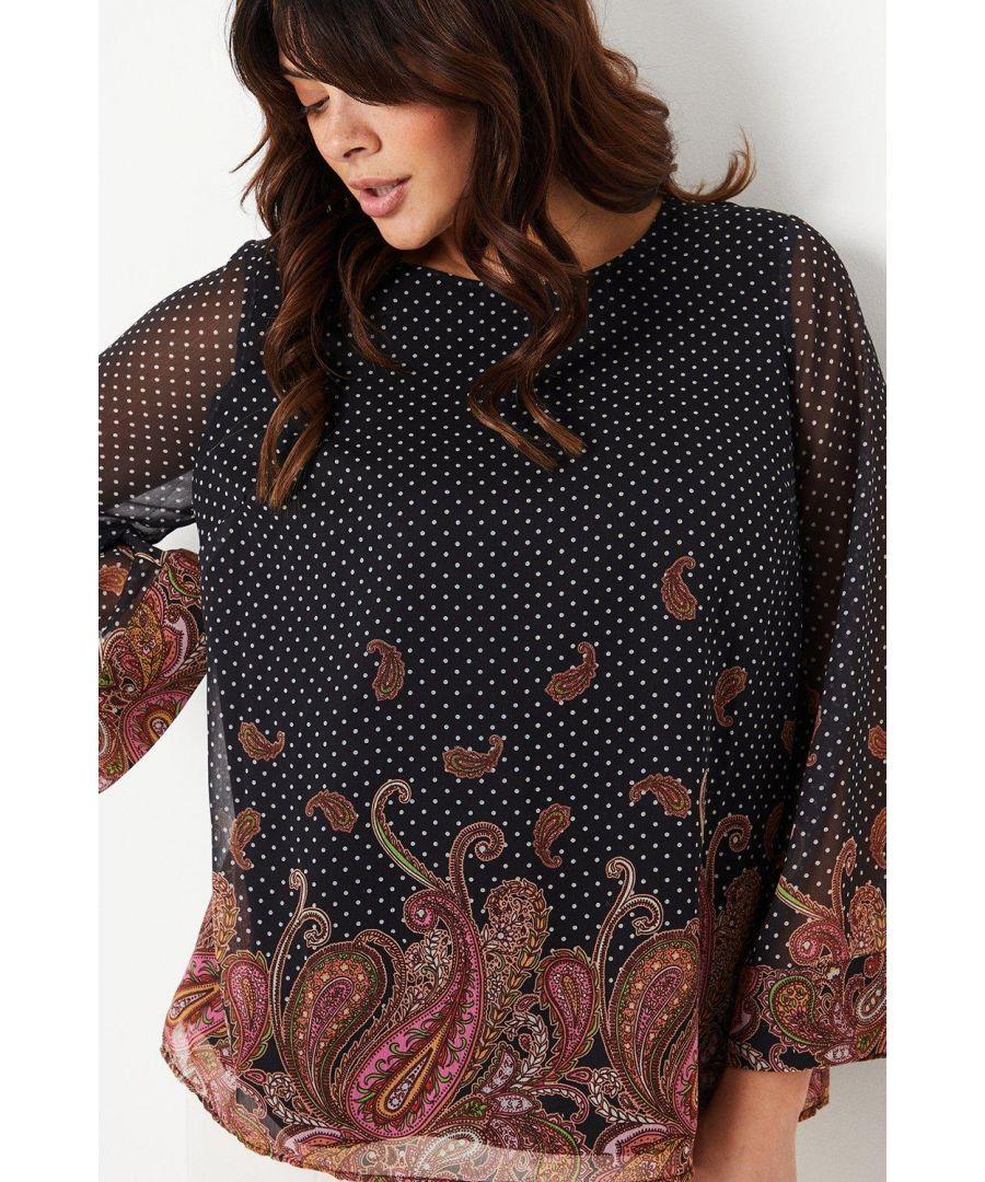 longline chiffon tops