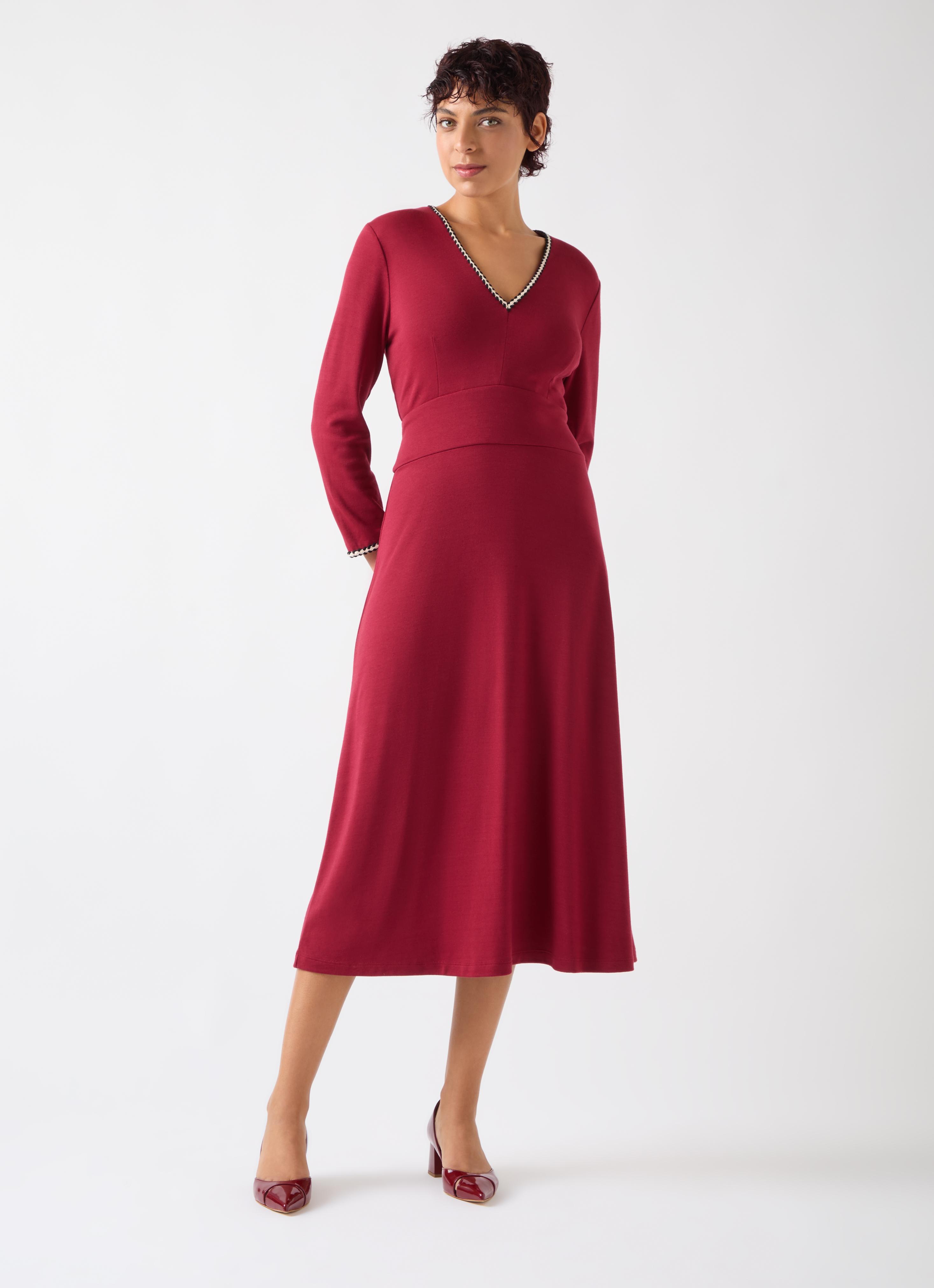 Lk Bennett Red Suit Trousers Parker Wide Leg Trousers