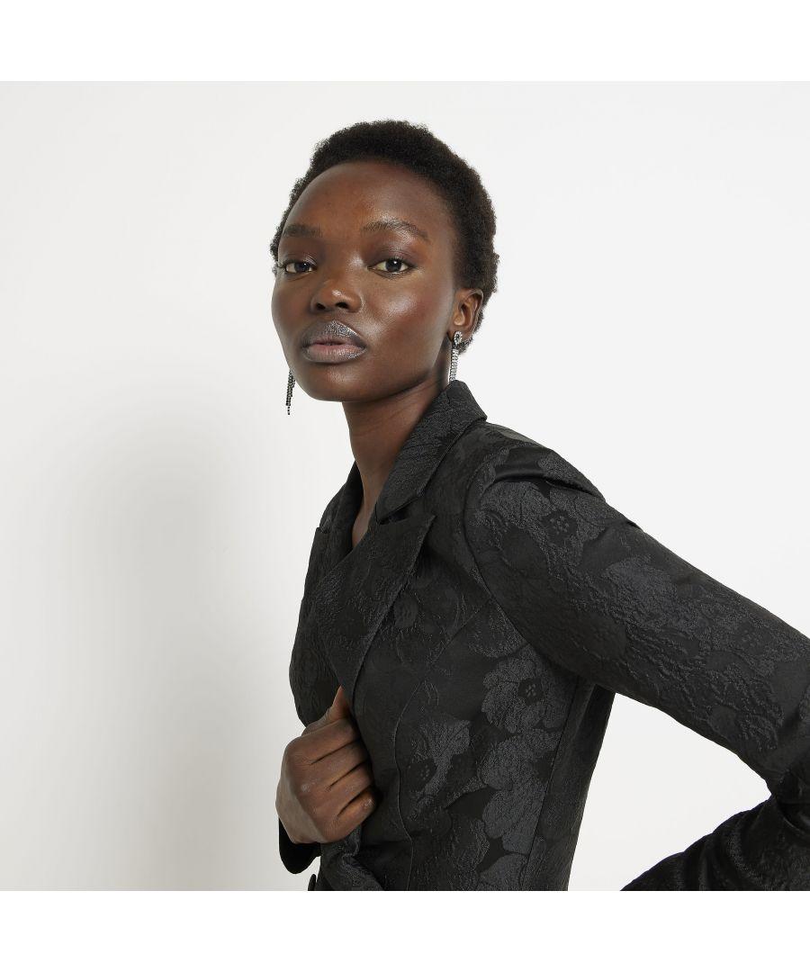 Black blazer dress river island discount