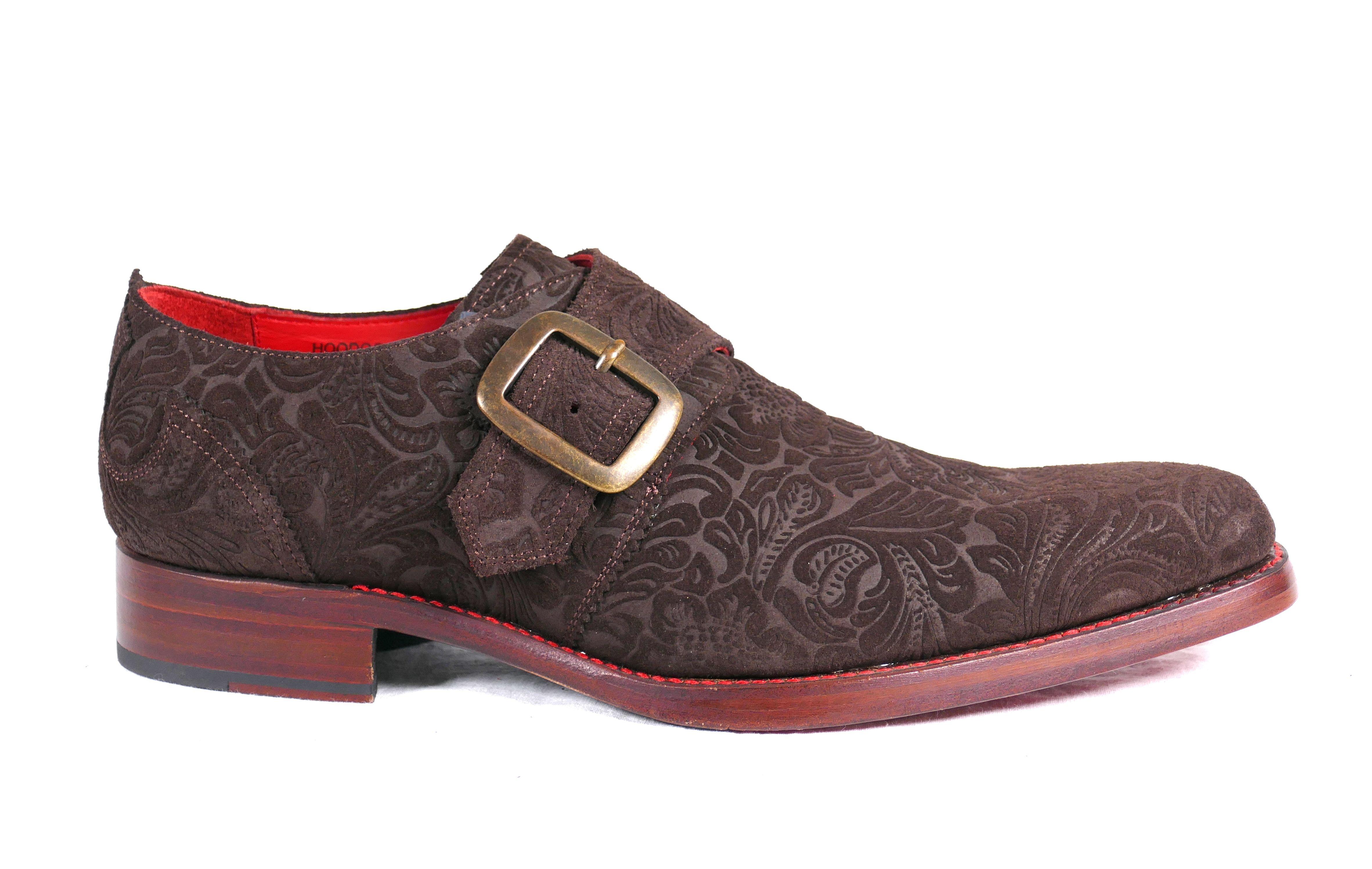 Jeffrey West Burnt Toe monk strap shoes Jeffery West Triple Strap Monk Leather Shoes - Black | Standout main image 4