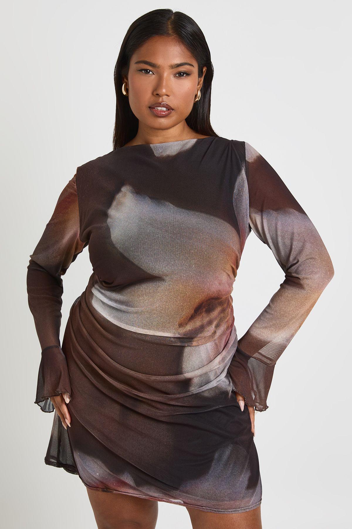 mesh panel shift dress Black Cotton Sweatshirt Dress With Sheer Mesh Panel, Long Sleeve Athleisure  Tunic, Minimalist Shift Dress, Edgy Streetwear Midi,gift for Her