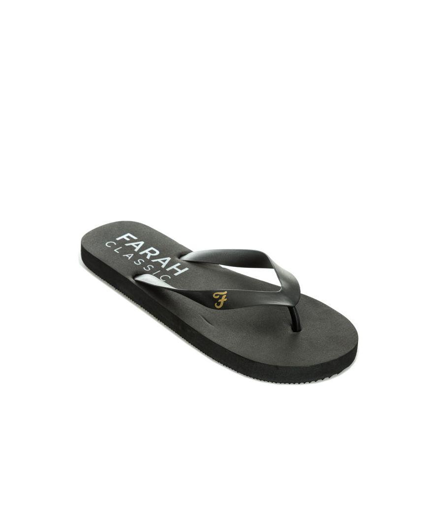 Farah Shore Flip Flop Beach Shoe in Black for Men | Lyst UK