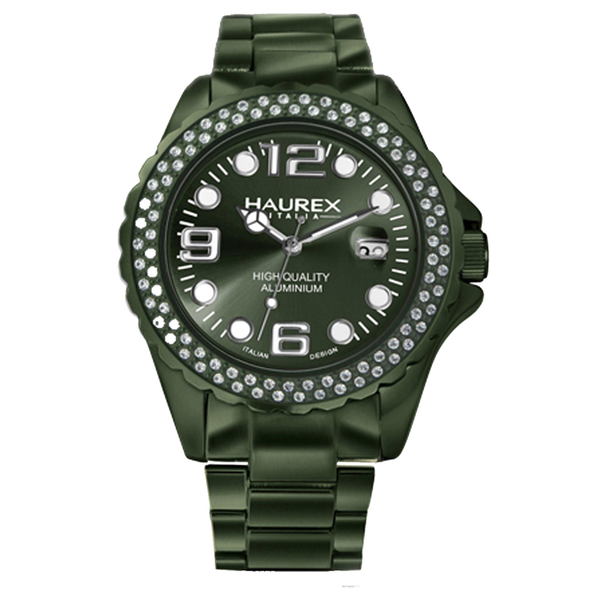Montre HAUREX Italy Homme - Cadran Blanc, Boîtier Aluminium, Neuve Avec étiquettes