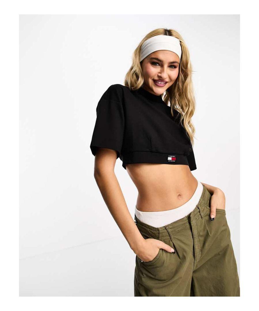 Cropped mock neck best sale