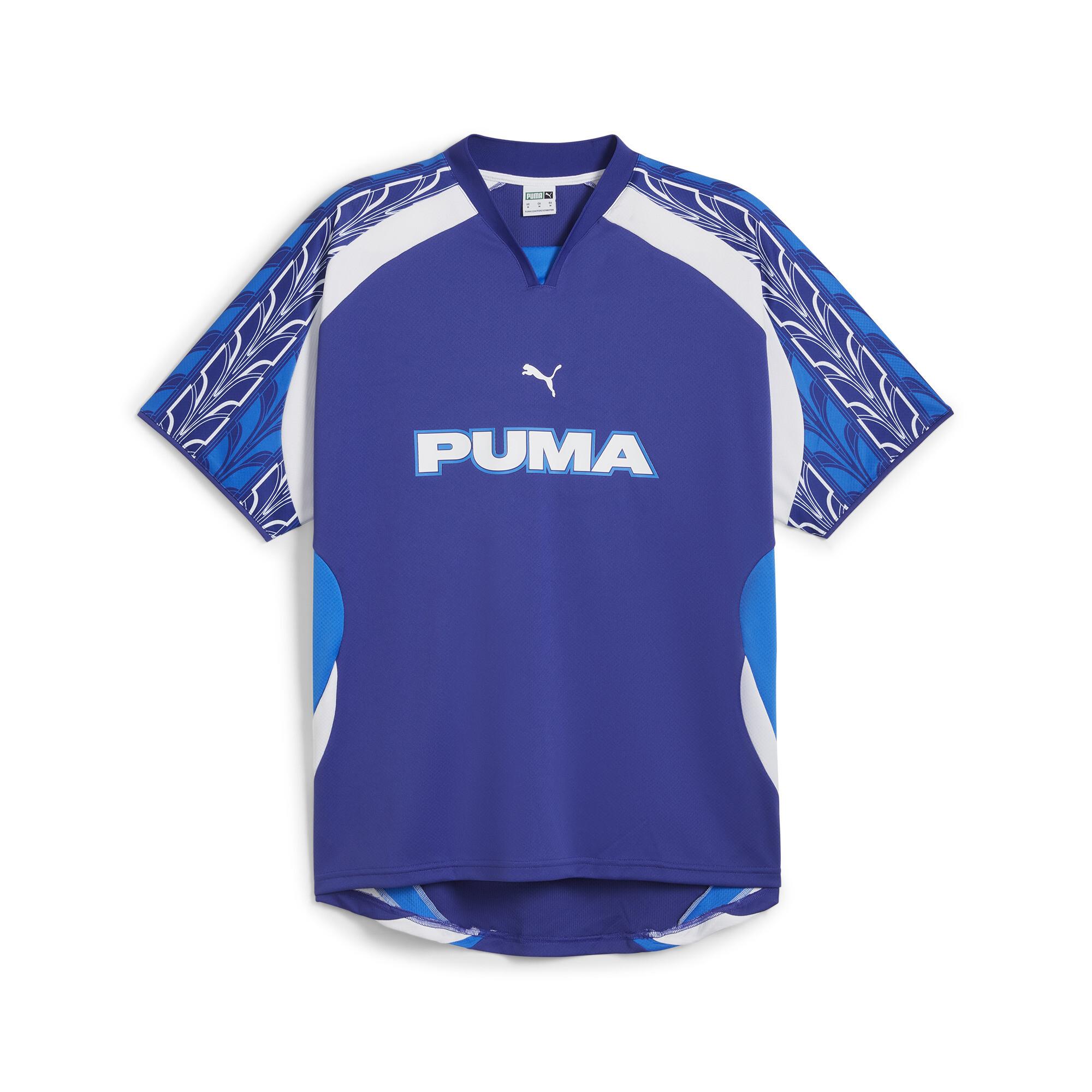 PUMA Relaxed Football Jersey in Blue Lyst UK