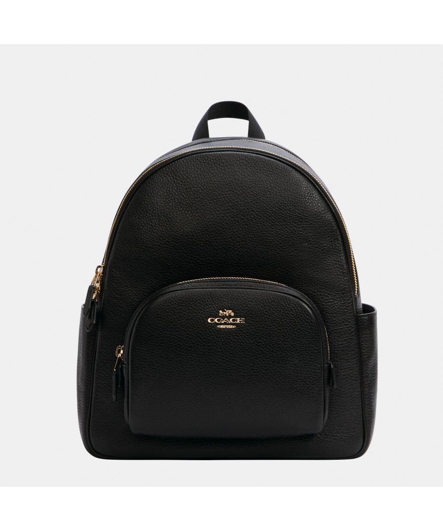 Pebbled Leather Court Backpack Bag