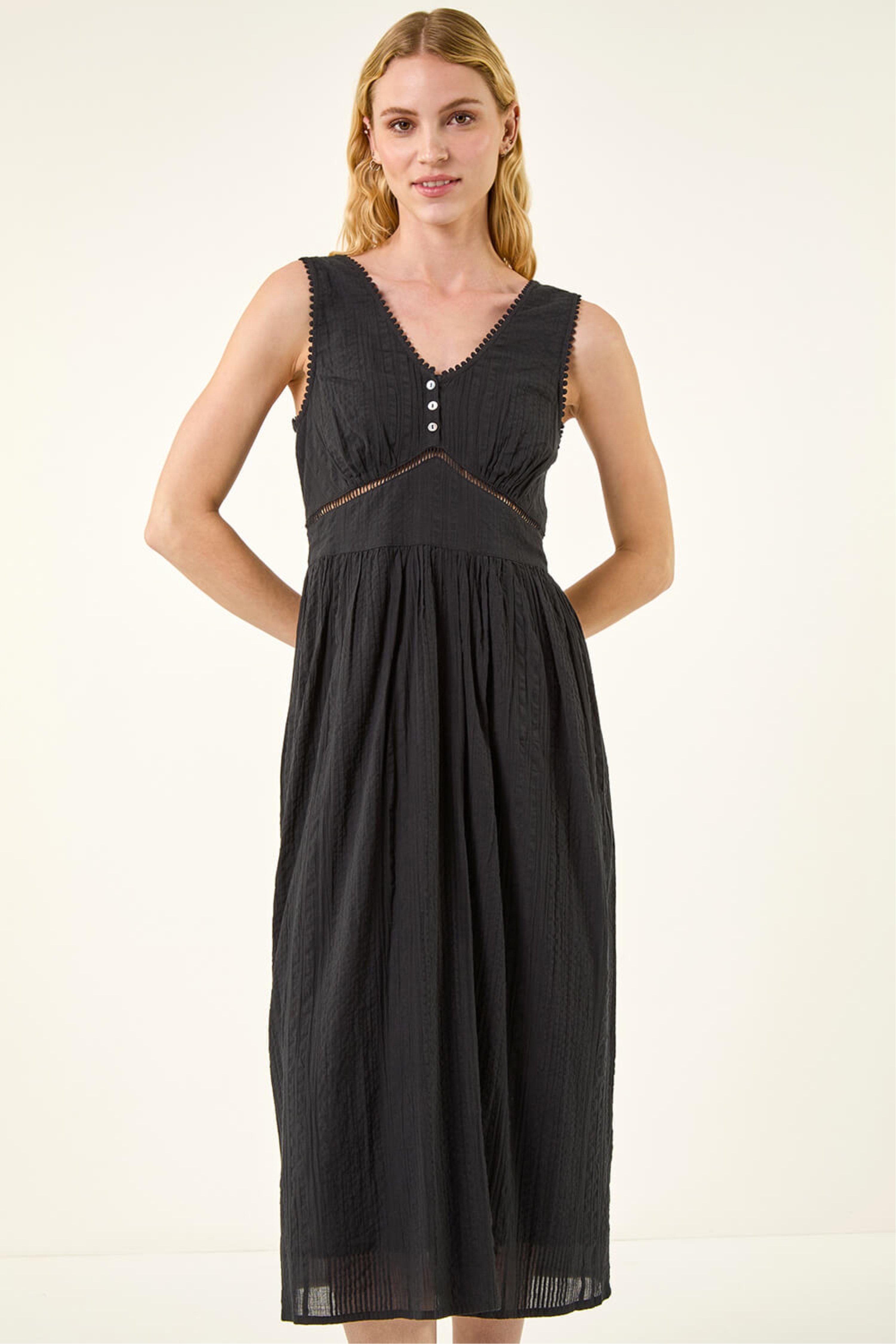 roman black evening dresses Buy Roman Black Chiffon Pleat Neck Midi Dress from Next USA