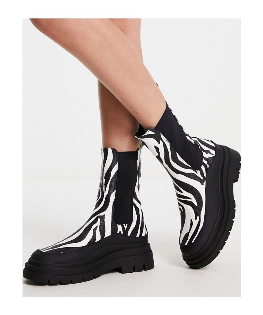 ASOS Antidote Chunky Chelsea Boots in Black Lyst UK
