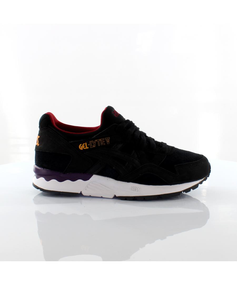 Asics gel lyte black hot sale leather