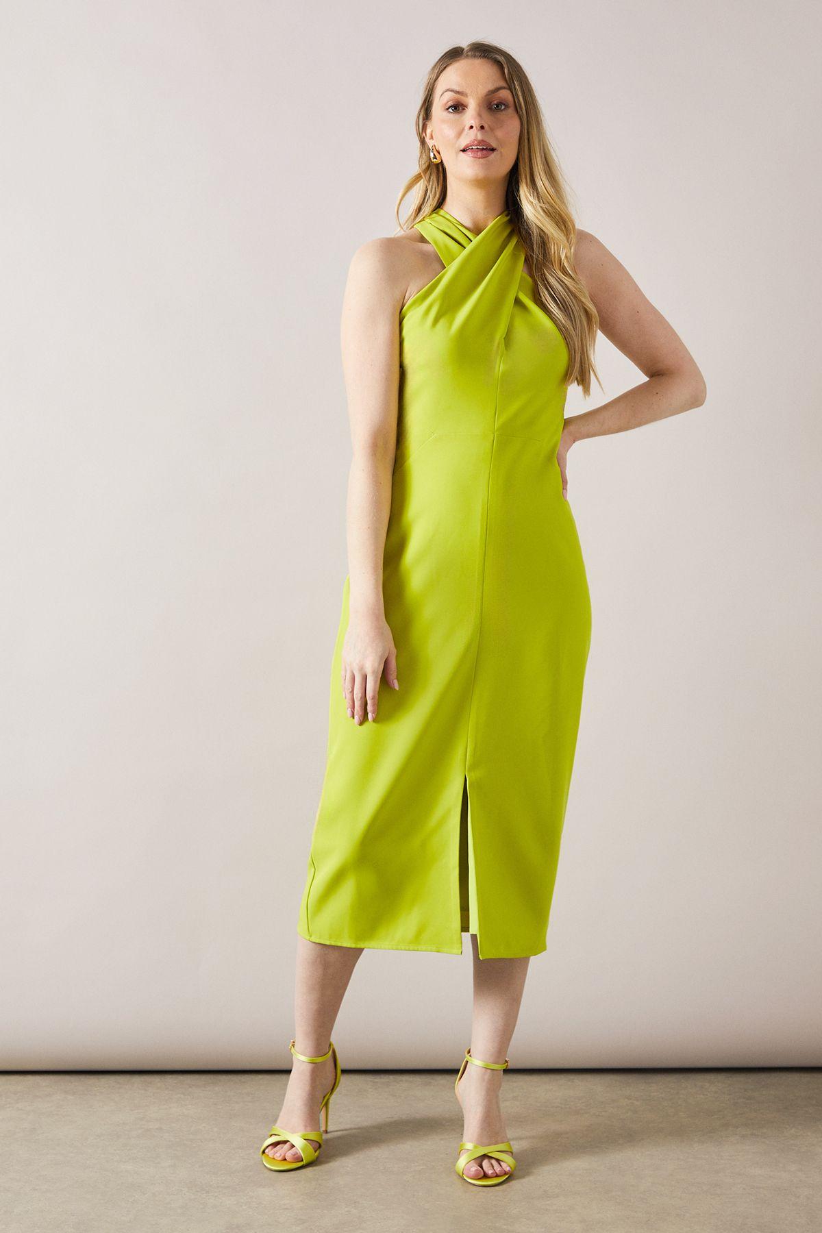 Wallis Crepe Halter Neck Pencil Dress | Lyst UK Wallis Crepe Halter Neck Pencil Dress | Lyst UK