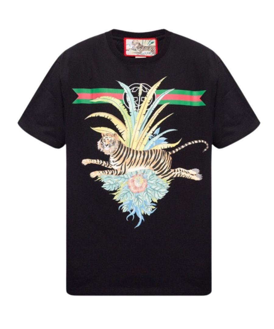 Gucci logo flower shirt hotsell