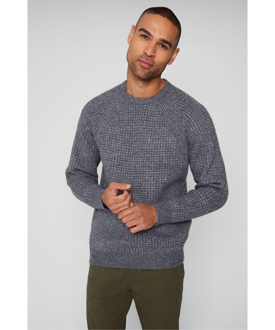 Grey 2024 waffle jumper