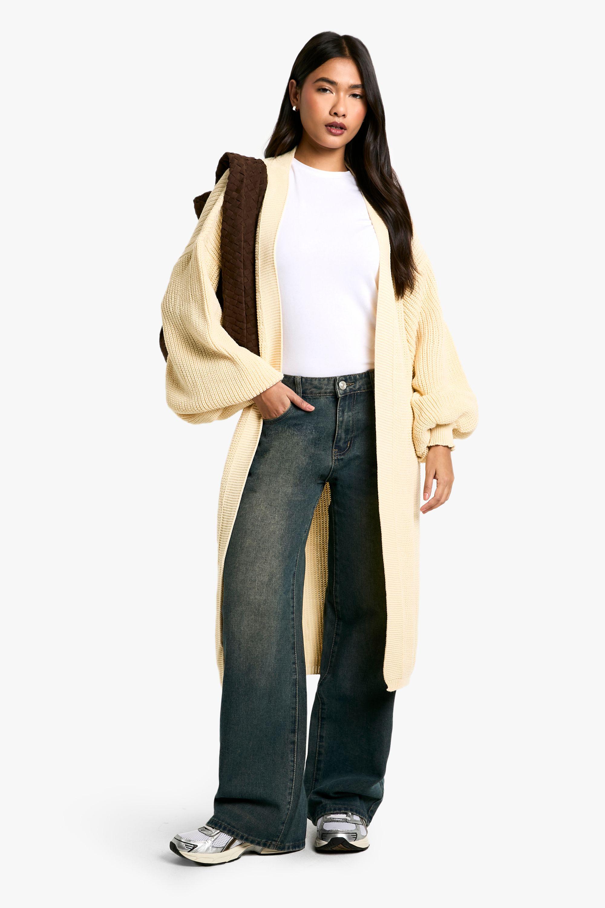 Boohoo balloon sleeve cardigan