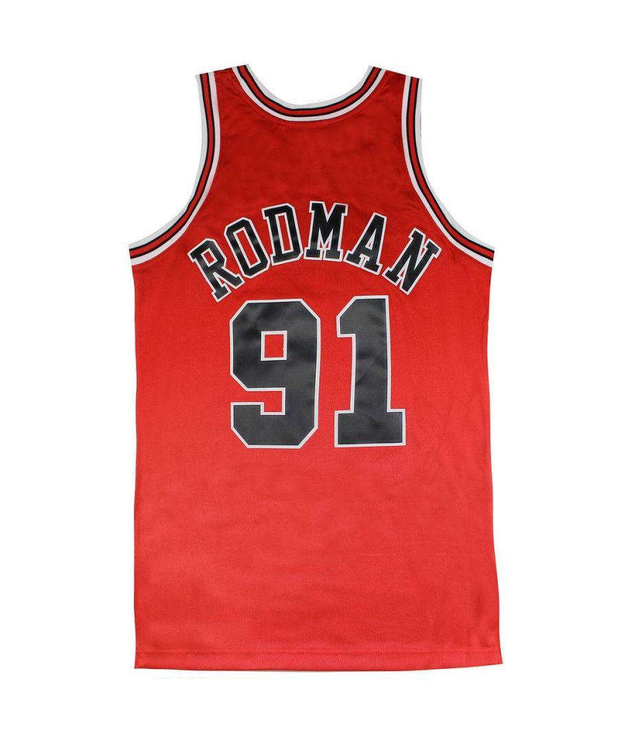 Mitchell & Ness Chicago Bulls Dennim Rodman Red Vest Smjyef18022  Cbuscar97drd for Men | Lyst UK