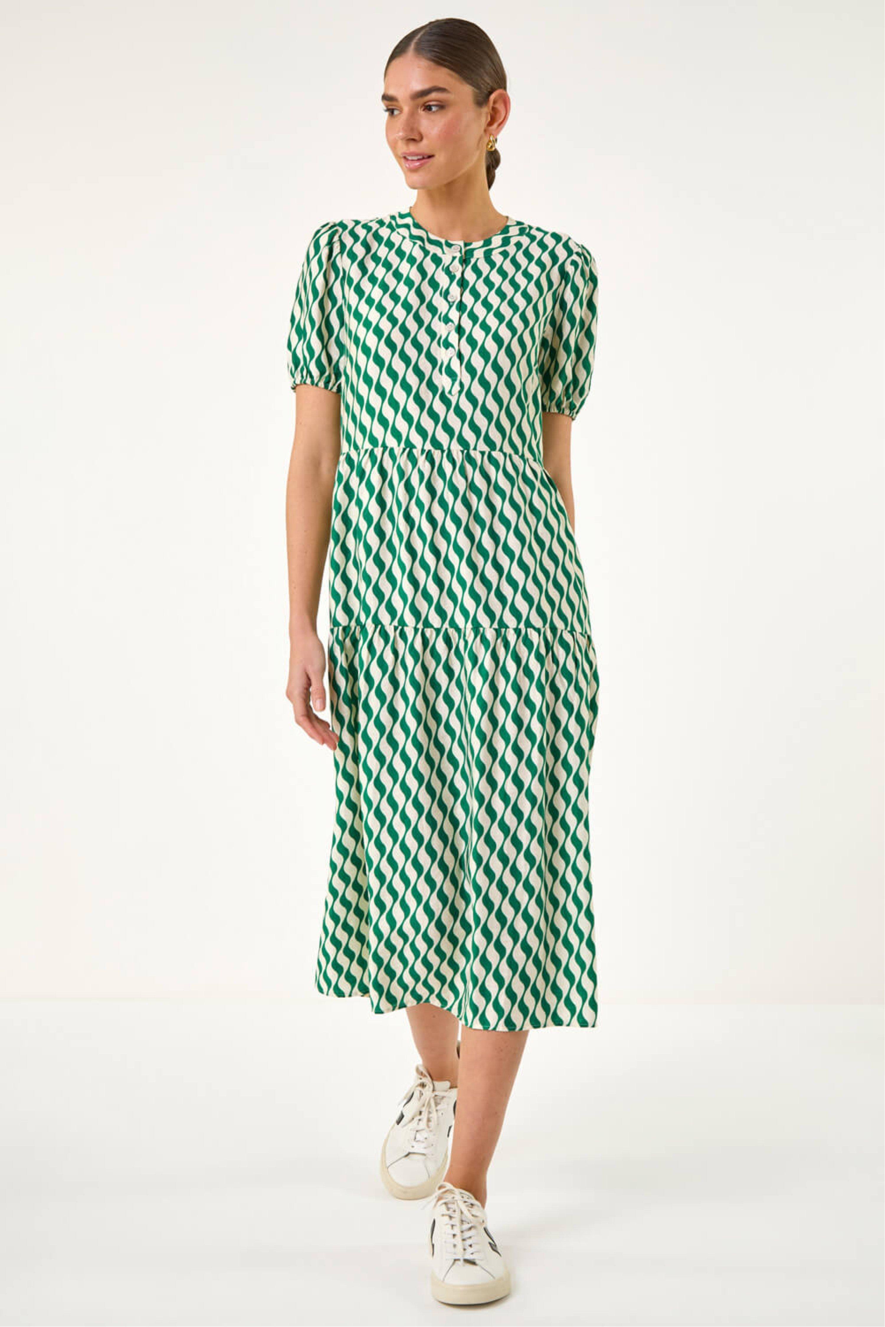sachin and babi light blue dress Brown Abstract Print Midi Dress main image 1