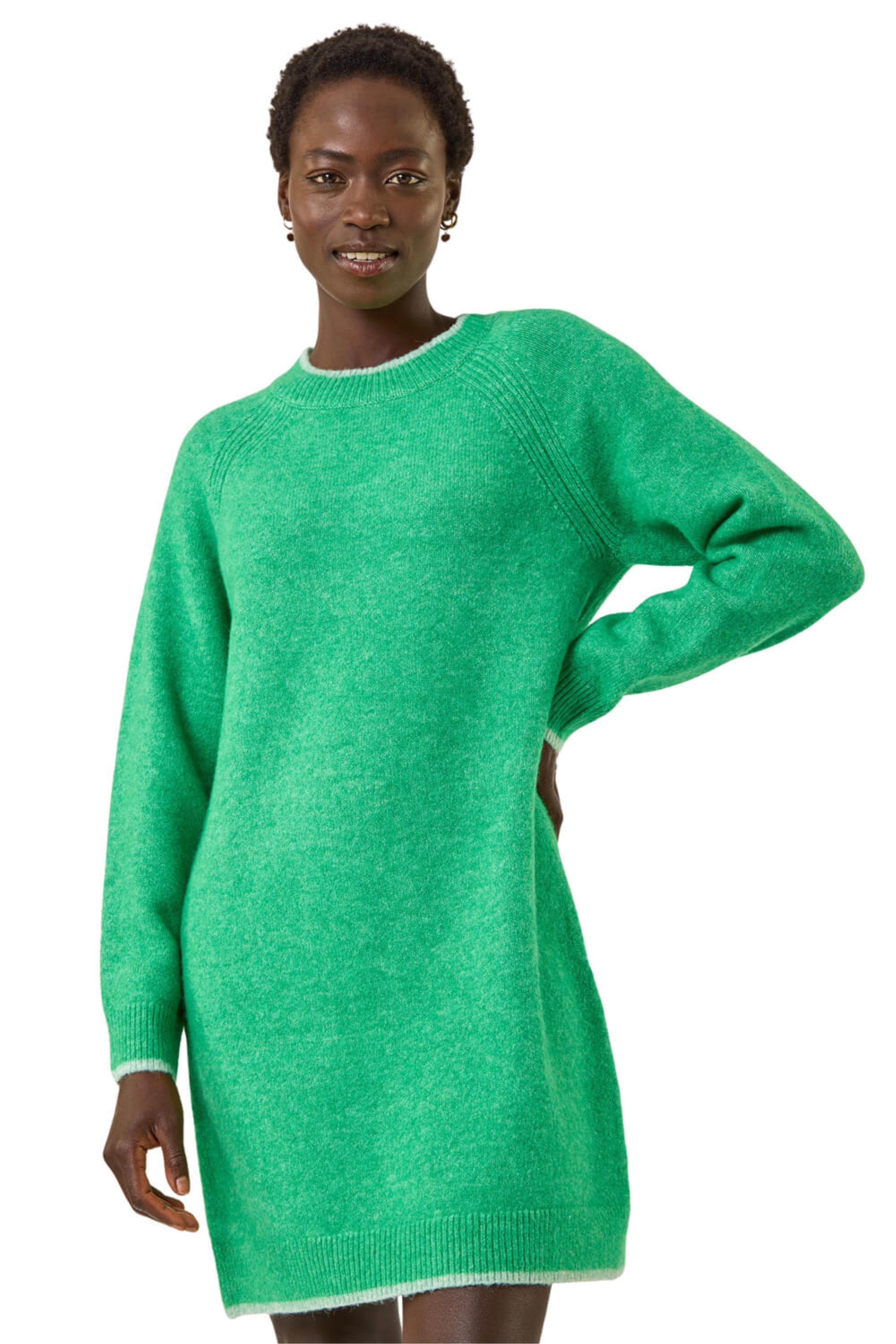 Roman High Neck Knitted Shift Dress in Green | Lyst UK Roman High Neck Knitted Shift Dress in Green | Lyst UK