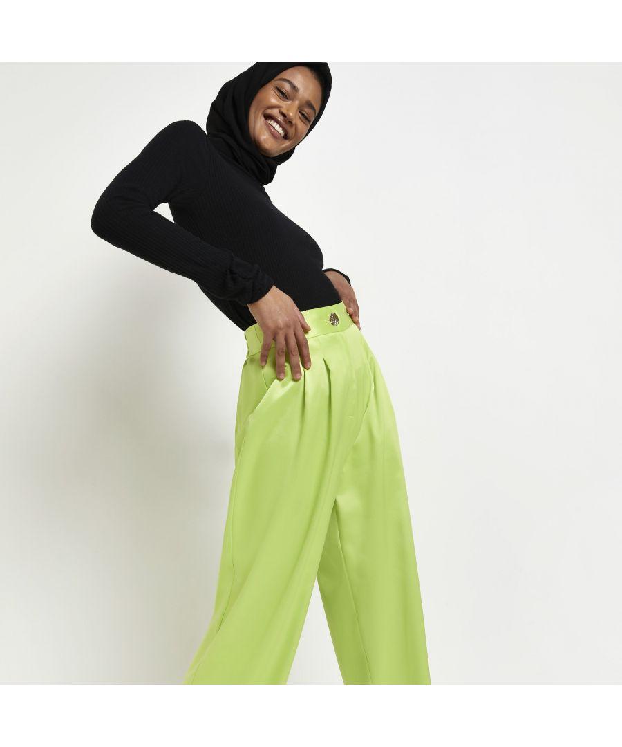 Lime green wide leg pants outlet