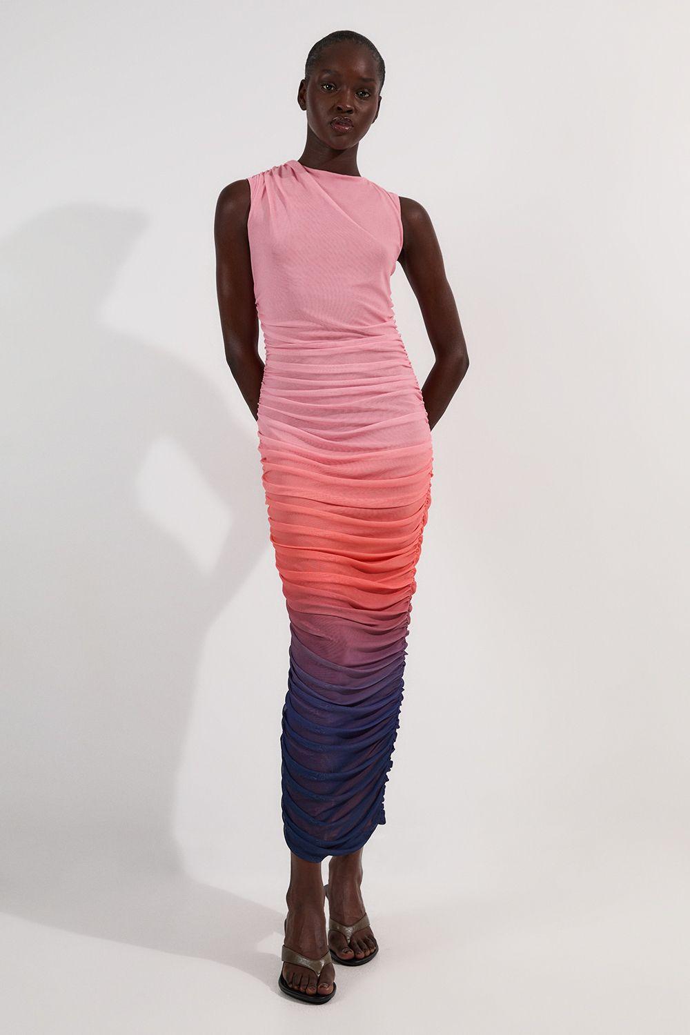 ed hardy sunset mesh dress SUNSET VINE - MESH DRESS - ORANGE