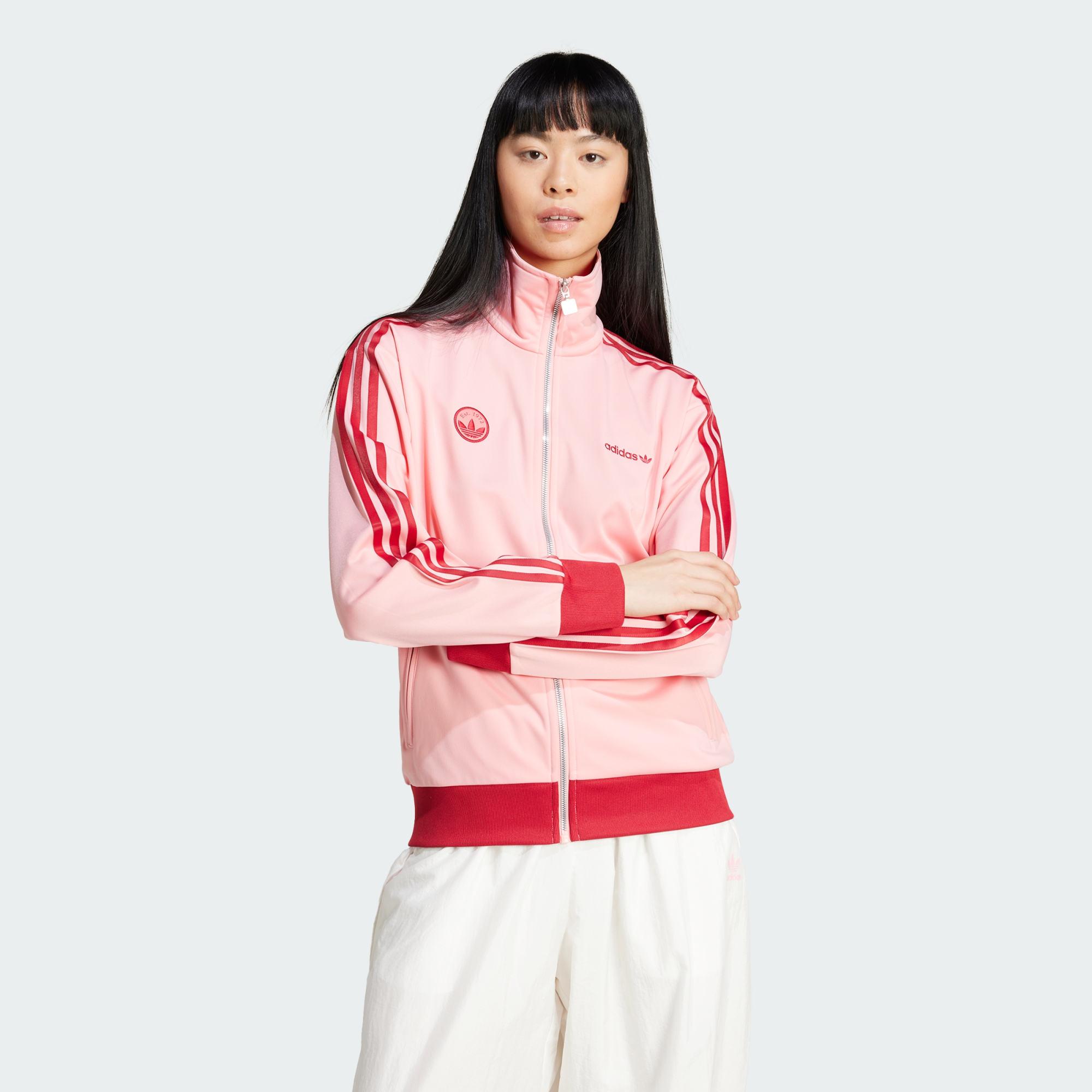 adidas Originals Firebird Badge Track Top in Pink | Lyst UK