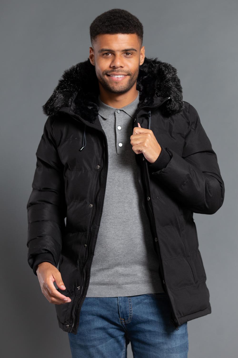 Padded fur hooded jacket new arrivals
