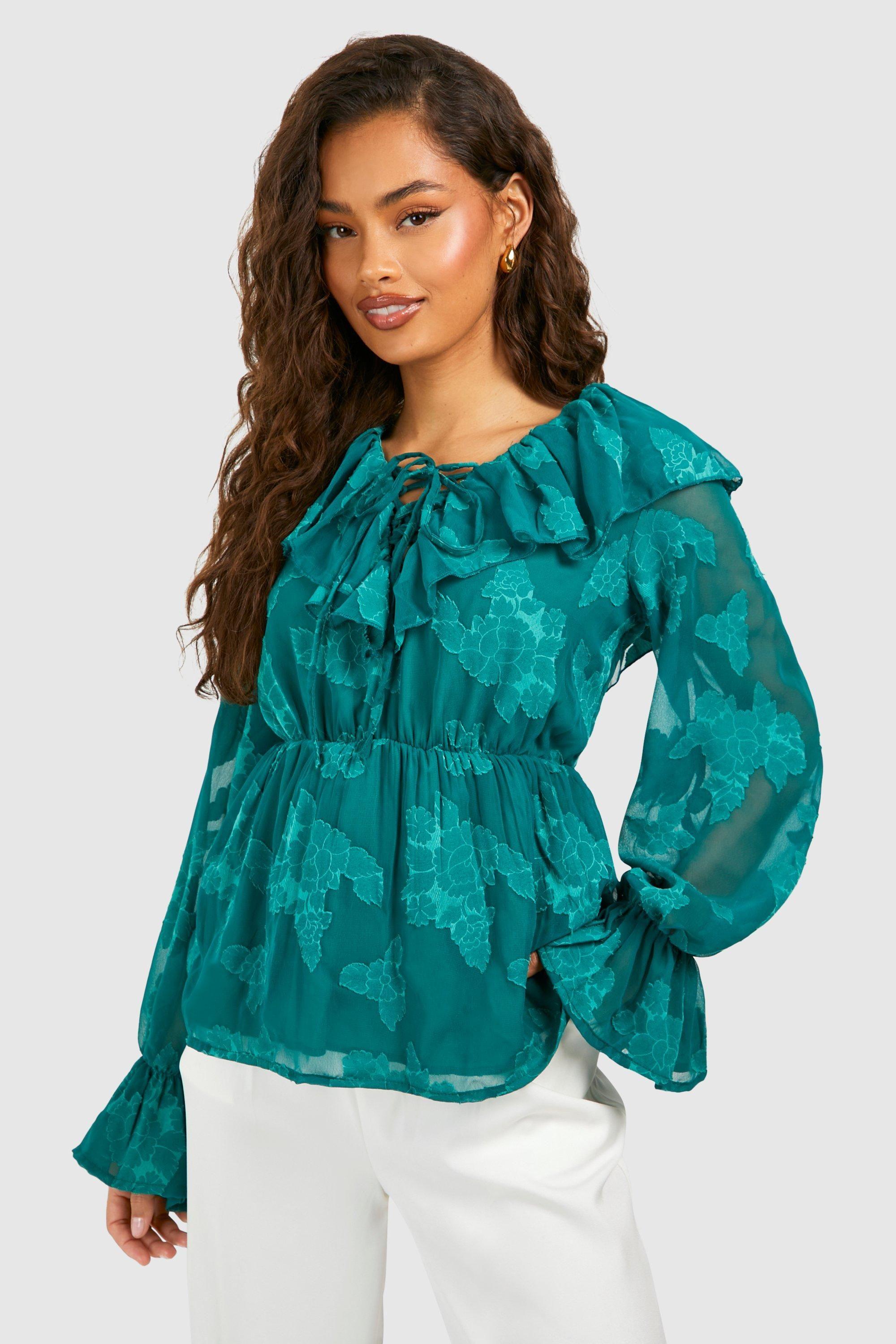 boohoo frill top