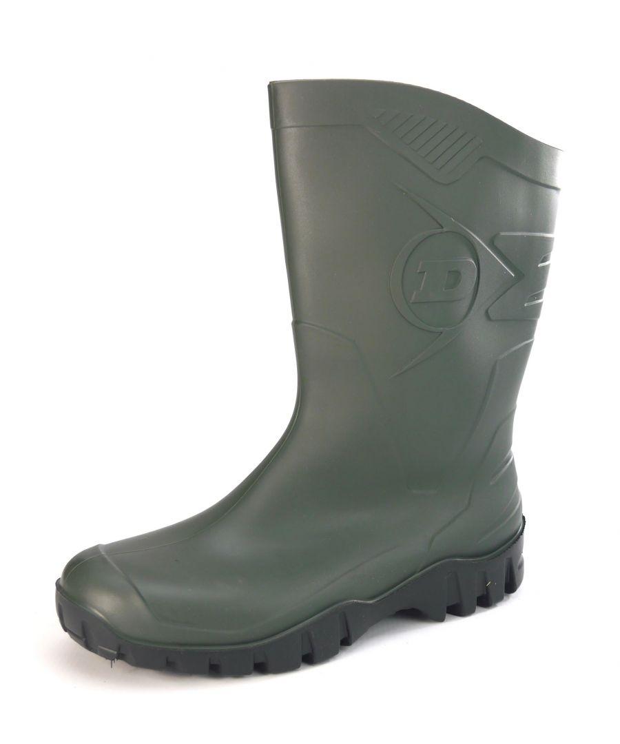 Dunlop Dee Short Wide Calf Green Wellington Wellie Boots for Men | Lyst UK