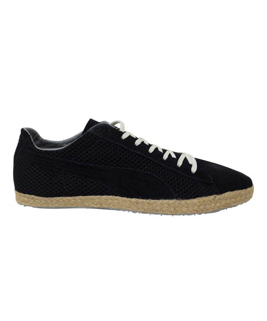 PUMA Glyde Espadrille Style Black Leather Lace Up Trainers 354672 01 for  Men | Lyst UK