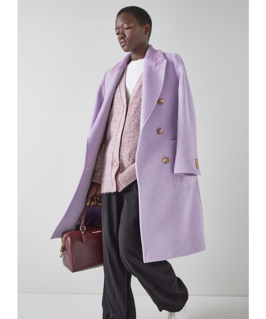 Long purple cheap coat womens