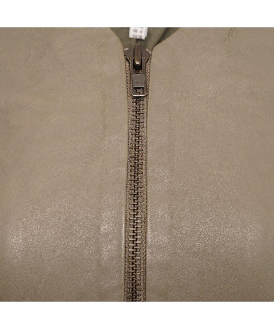 Elle Emma Leather Biker Jacket in Brown Lyst UK