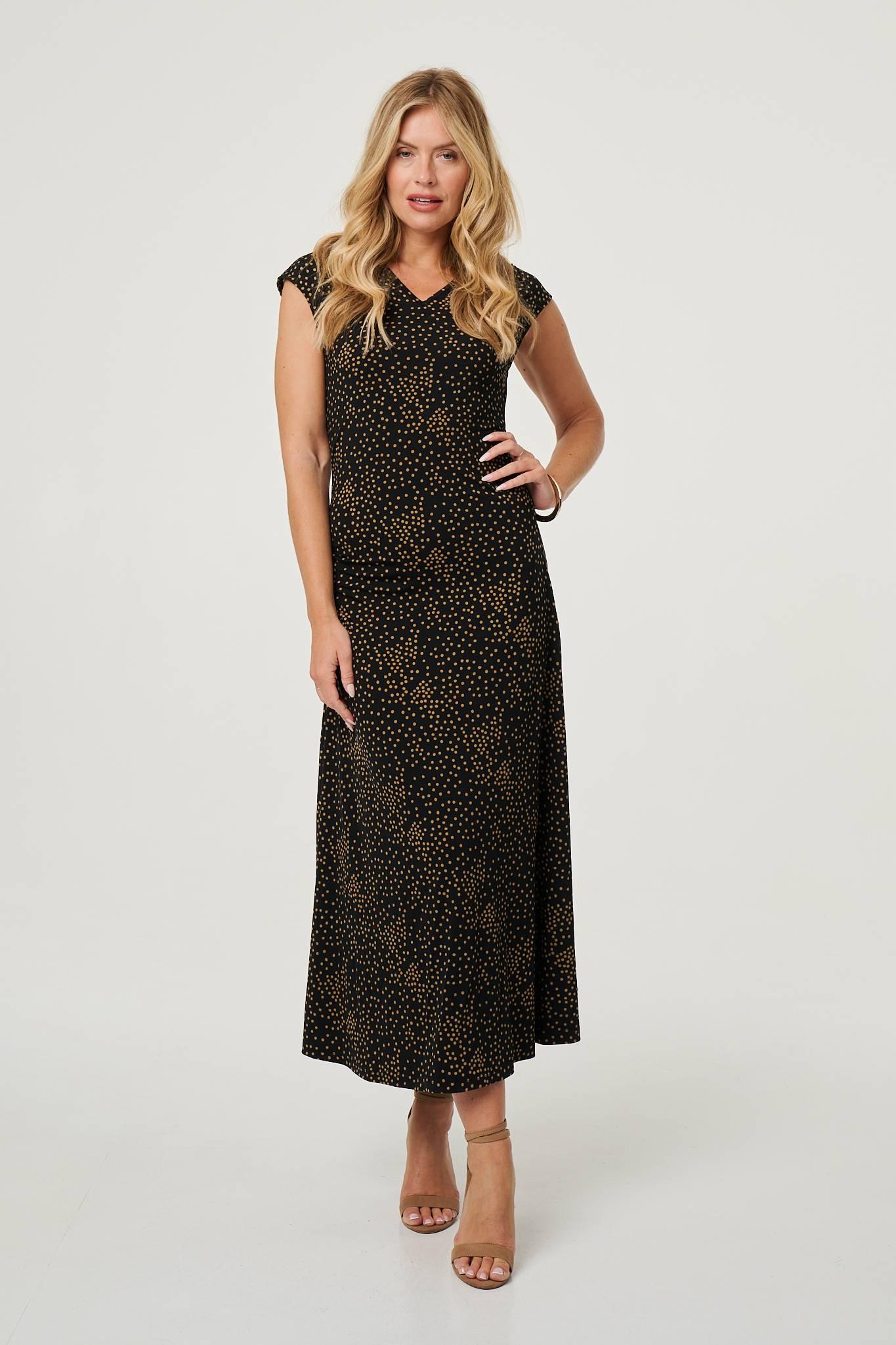 knee length dresses for ladies Izabel London Womens Combination Maxi Dress In Black – Sedgars SA main image 0
