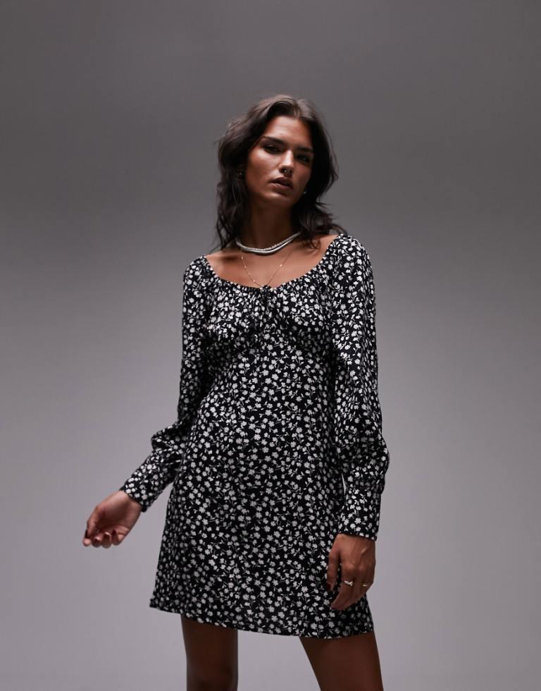 Long sleeve tea dress uk hot sale