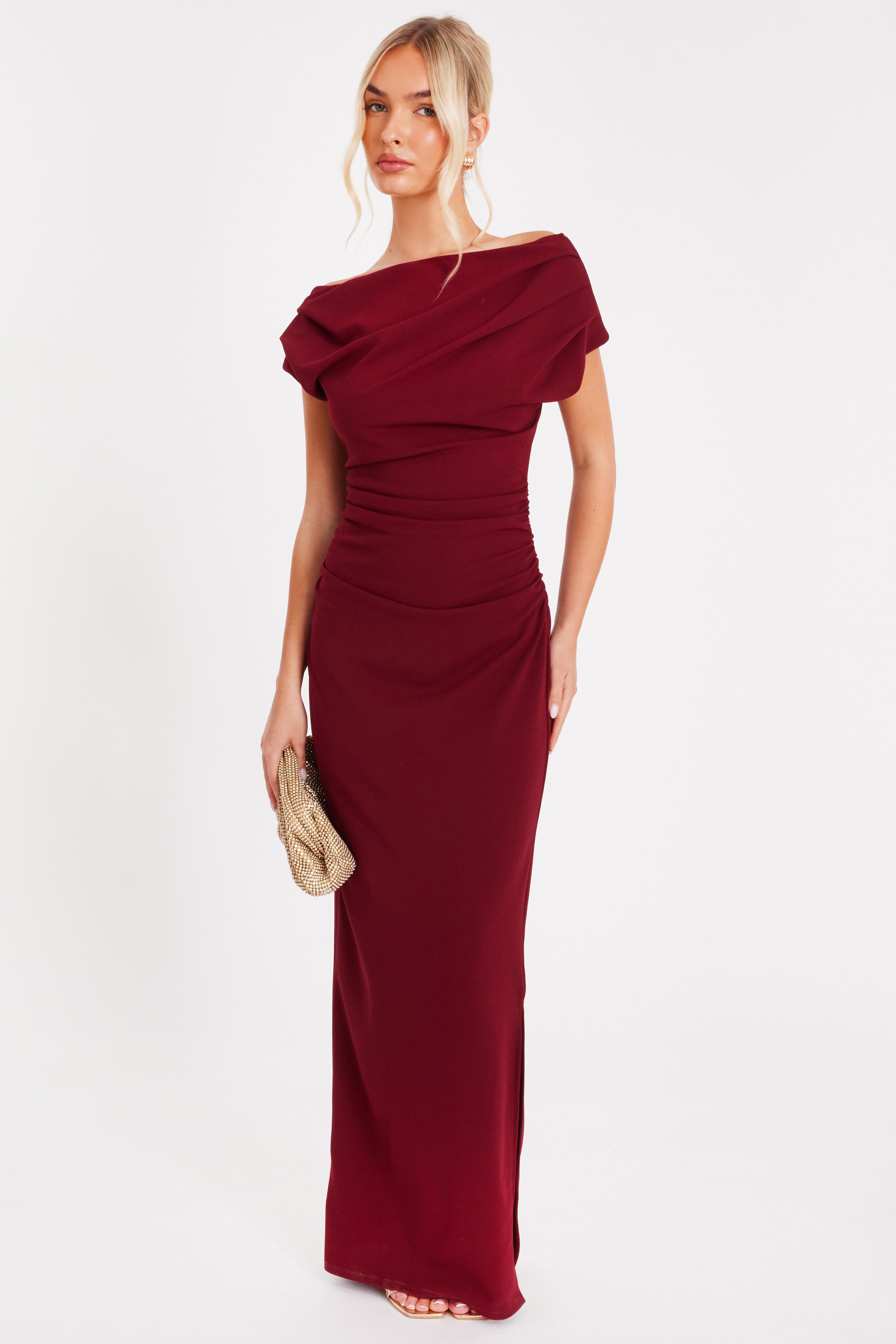 quiz burgundy dress Red Quiz Burgundy Embellished Maxi Dress