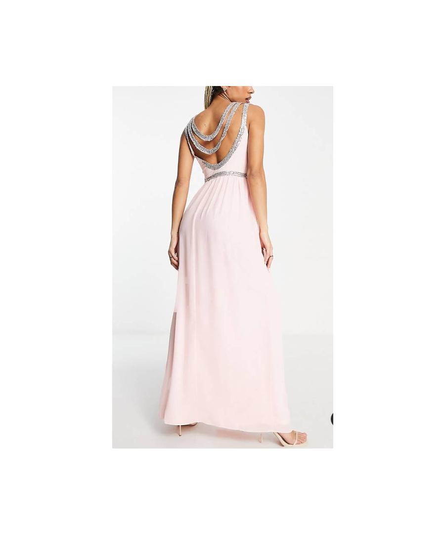 tfnc embellished maxi bridesmaid dress