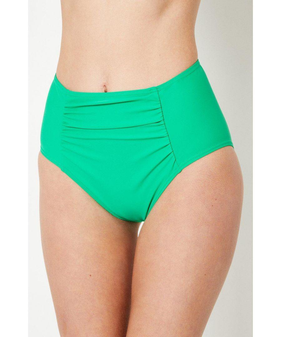Gorgeous High Waisted Tummy Control Bikini Bottom in Green Lyst UK