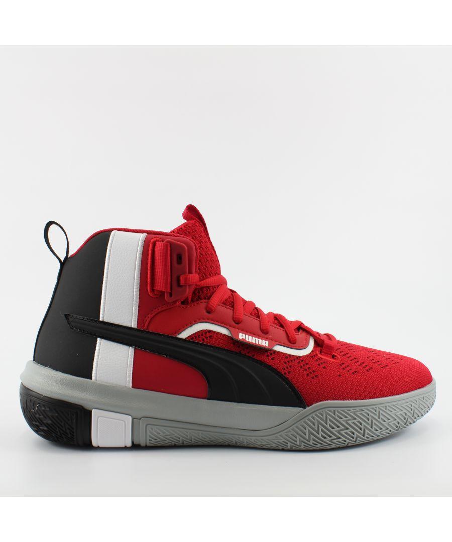 High top sale red pumas