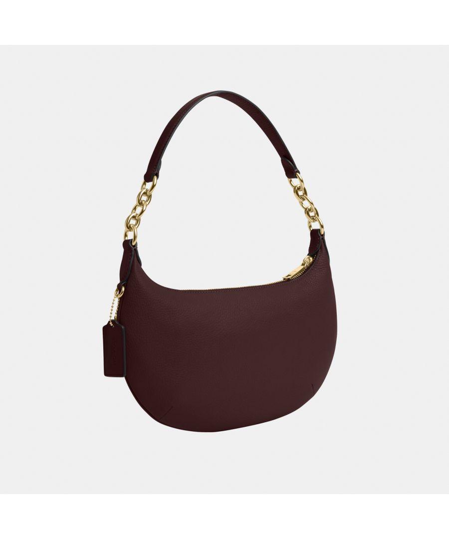 Burgundy Coach Boho Bag COACH Pebbled Leather Payton Hobo In Red - Main Image